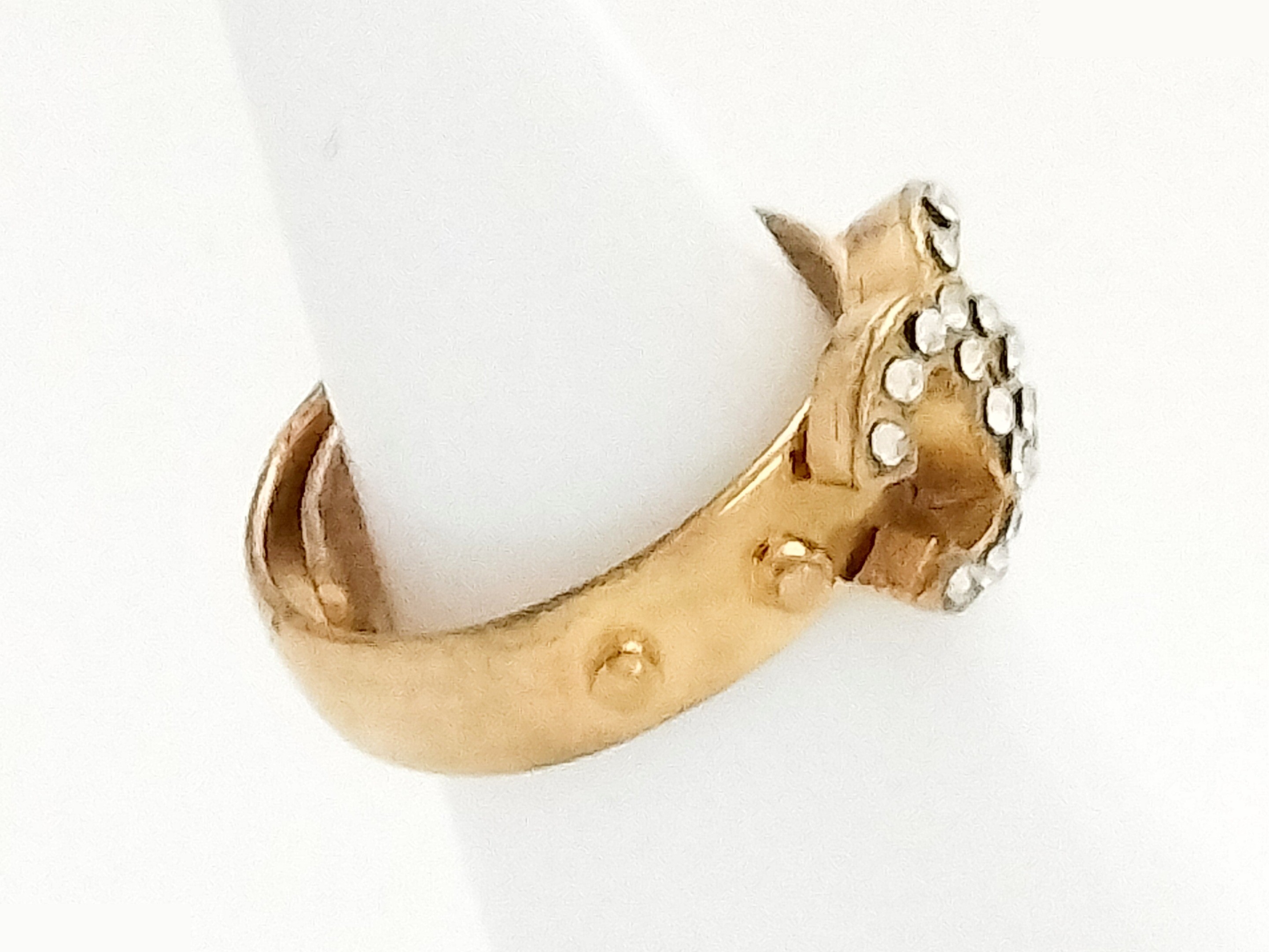 Coco Rhinestone Gold Ring #8 — view 5