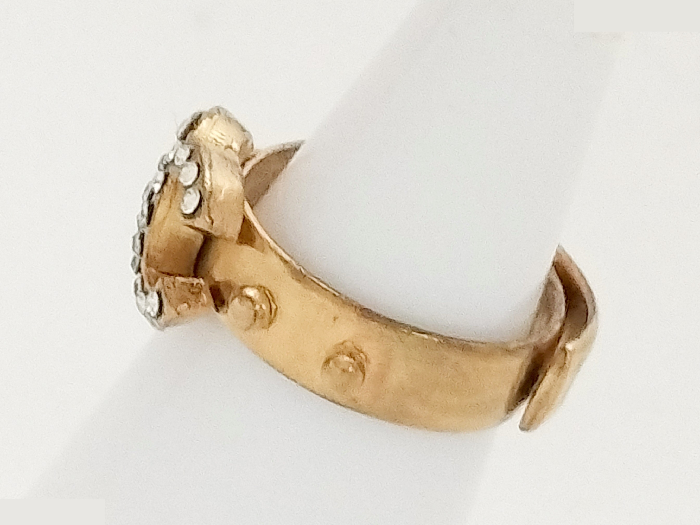 Coco Rhinestone Gold Ring #8 — view 6