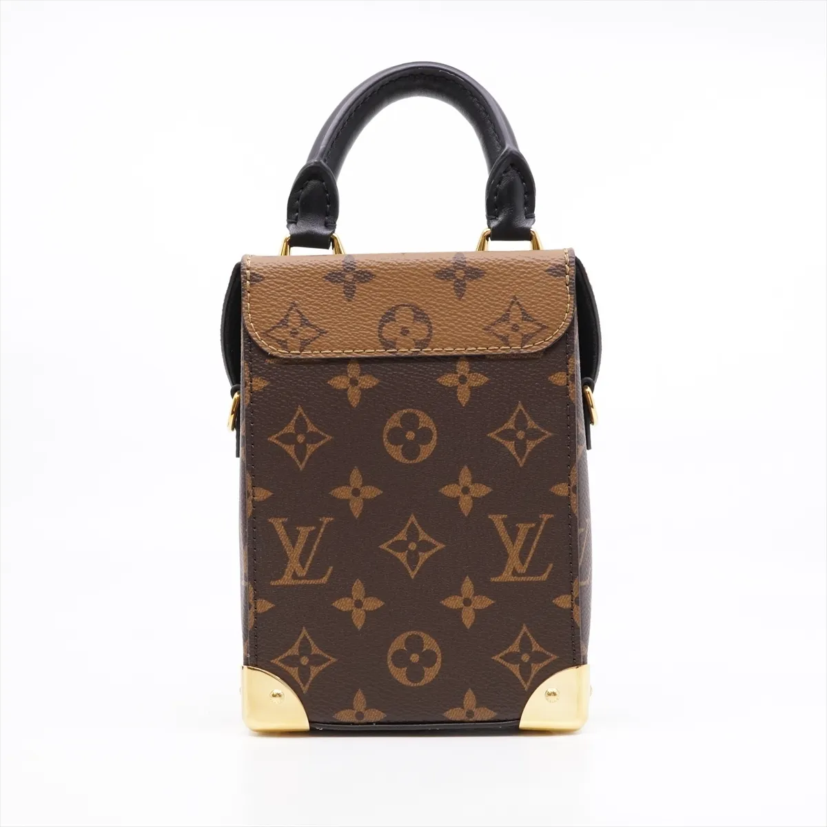 Monogram Reverse Camera Box M82465 (RFID responsive, Brown) 2-Way Vanity Bag — view 2