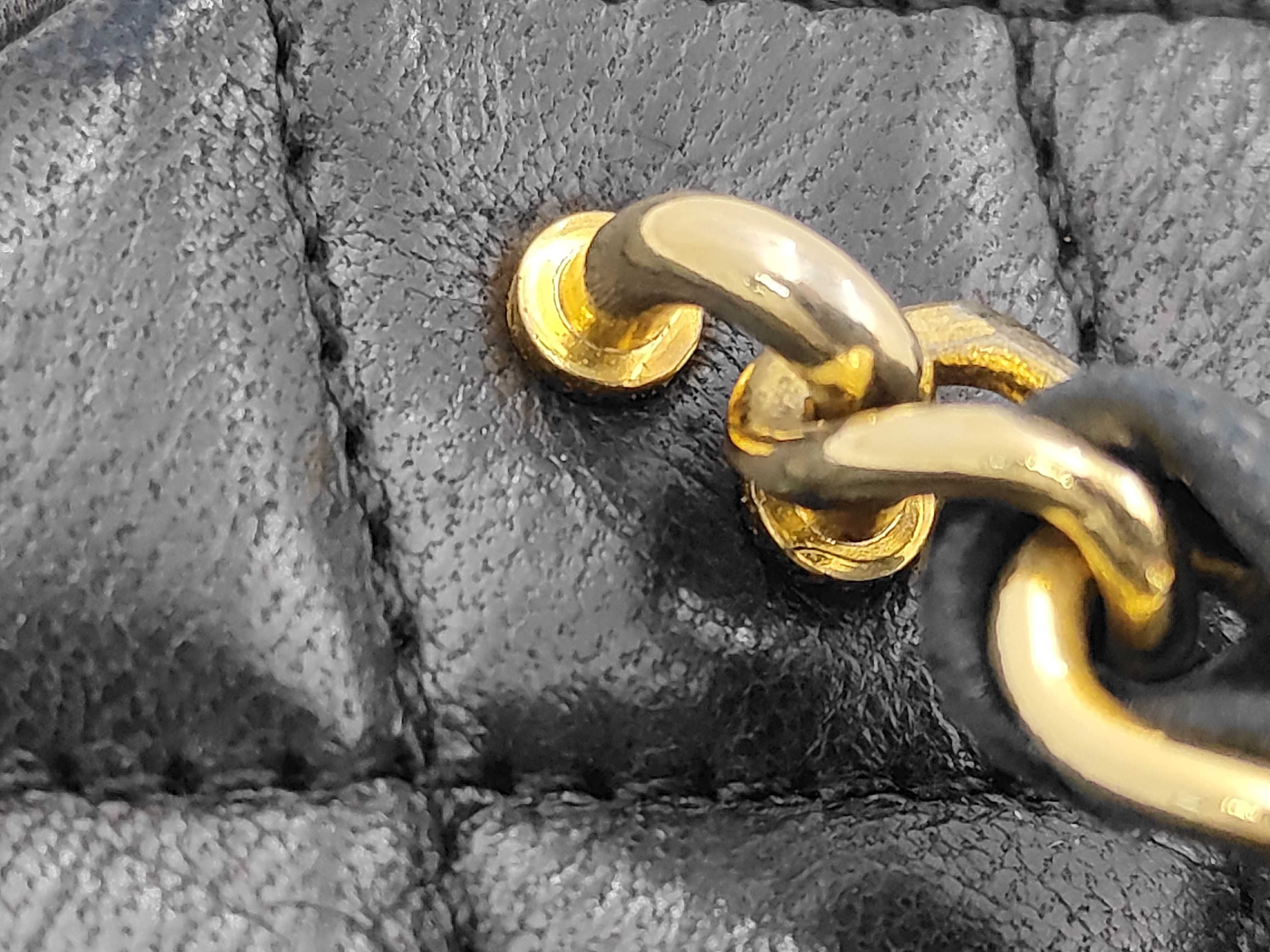 Coco Mark Lambskin Double Chain Shoulder Bag — view 13