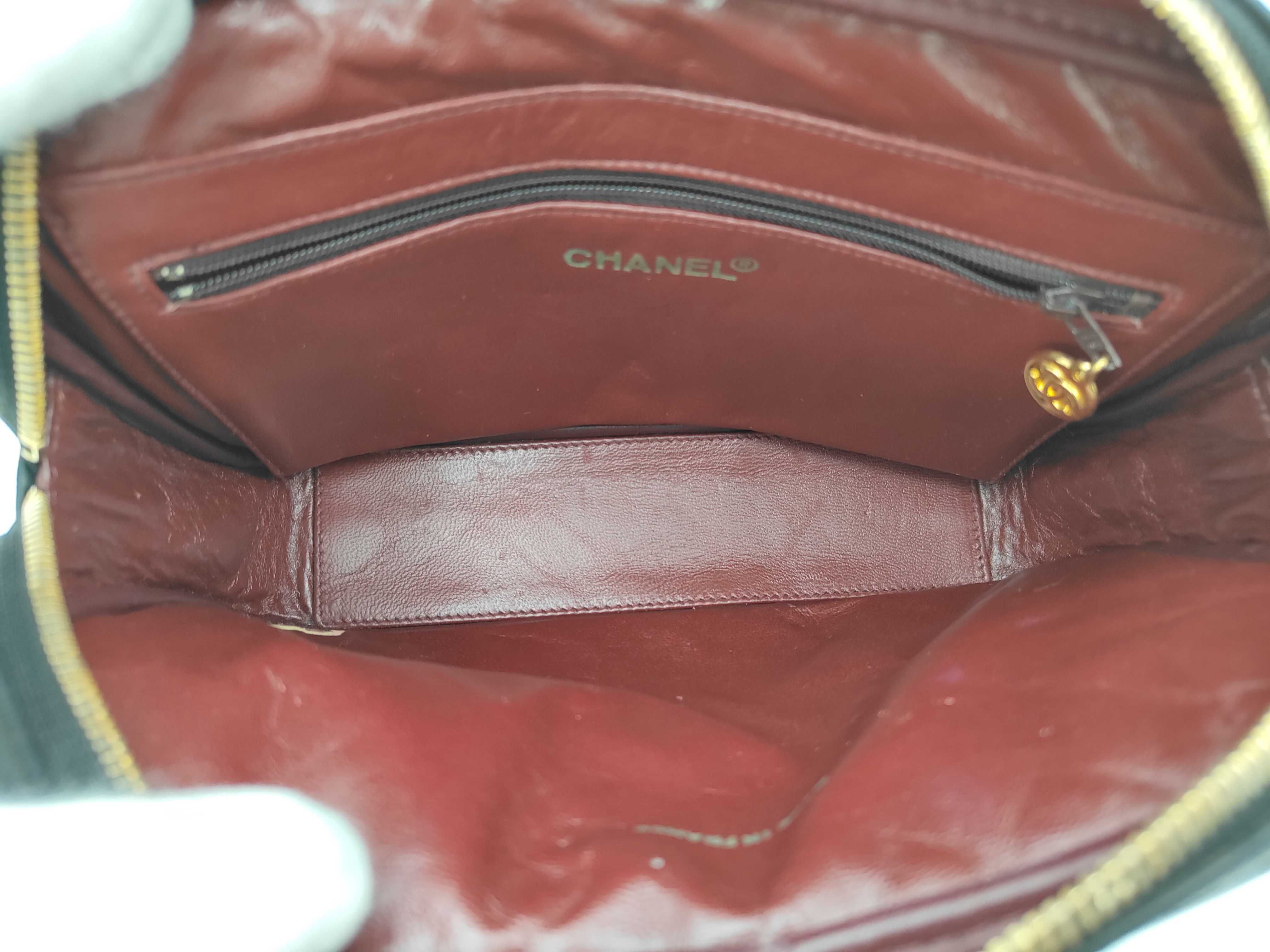 Coco Mark Lambskin Double Chain Shoulder Bag — view 9