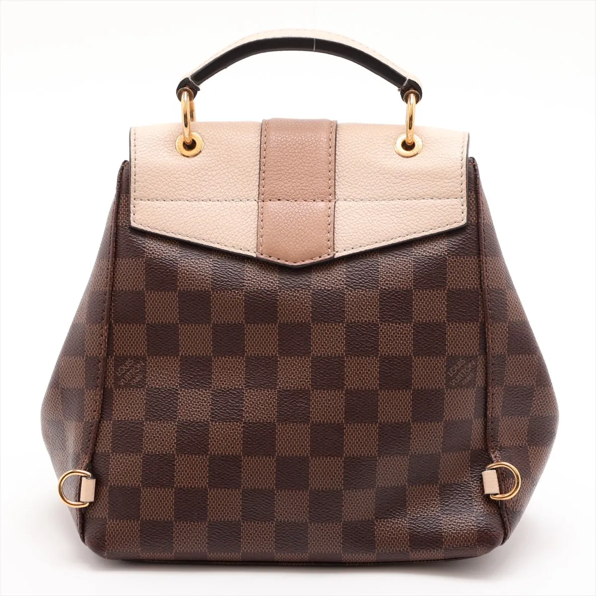 Damier Clapton Backpack N42259 SR2108 Brown x Beige — view 2