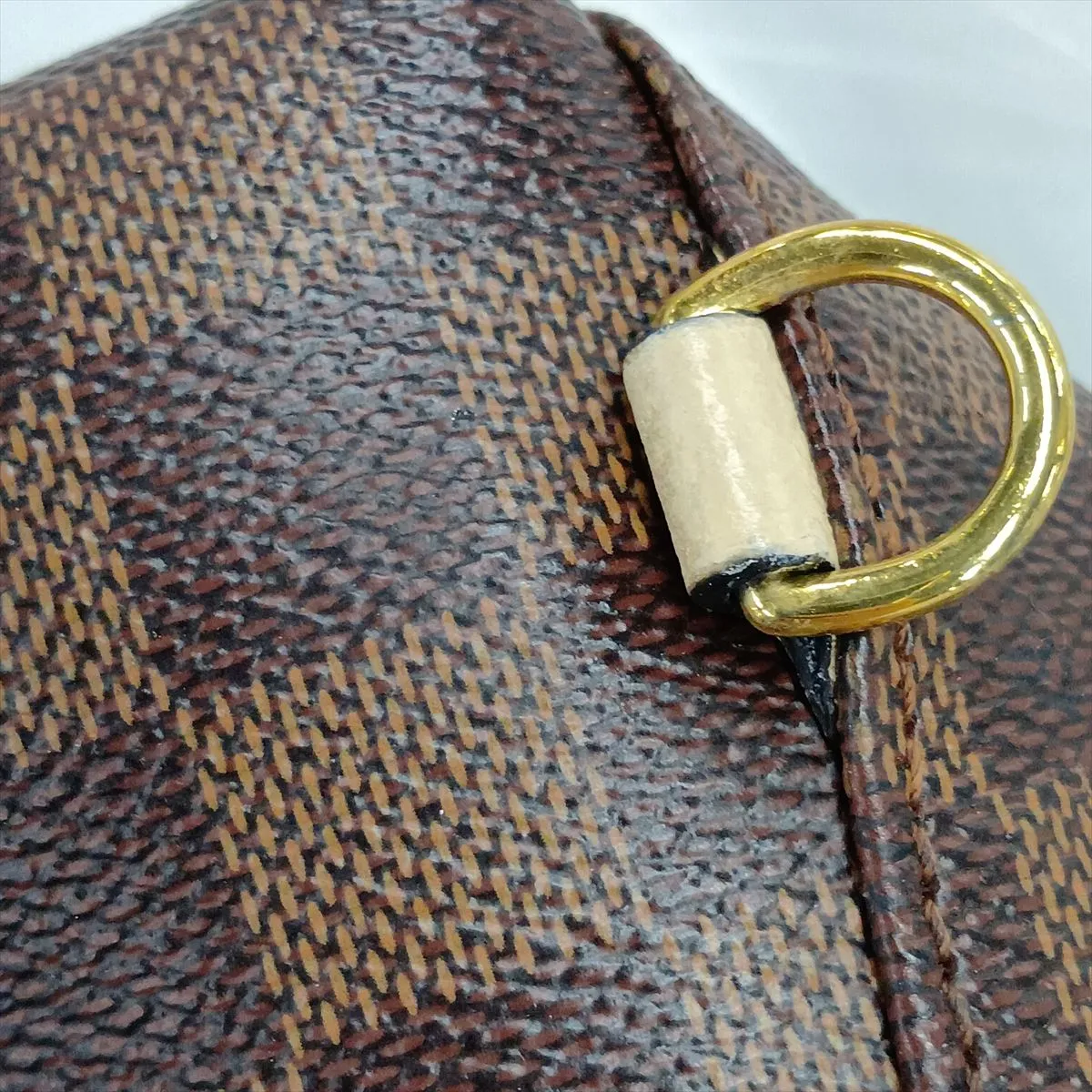 Damier Clapton Backpack N42259 SR2108 Brown x Beige — view 13