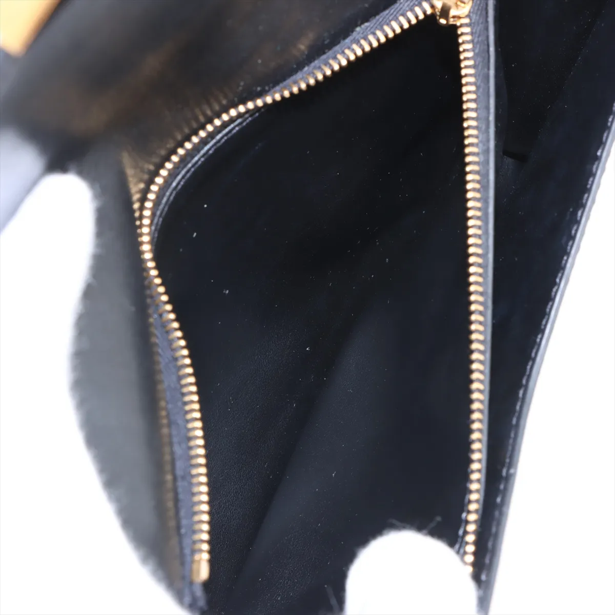 Saffiano Leather Chain Shoulder Bag Black — view 7