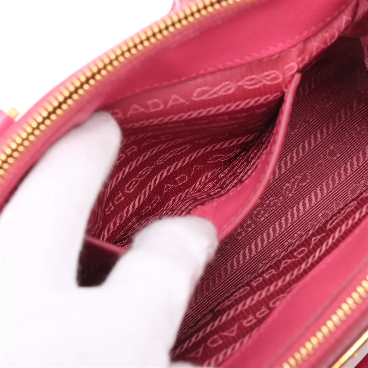 Saffiano Mini Galleria Leather 2WAY Handbag Pink — view 11