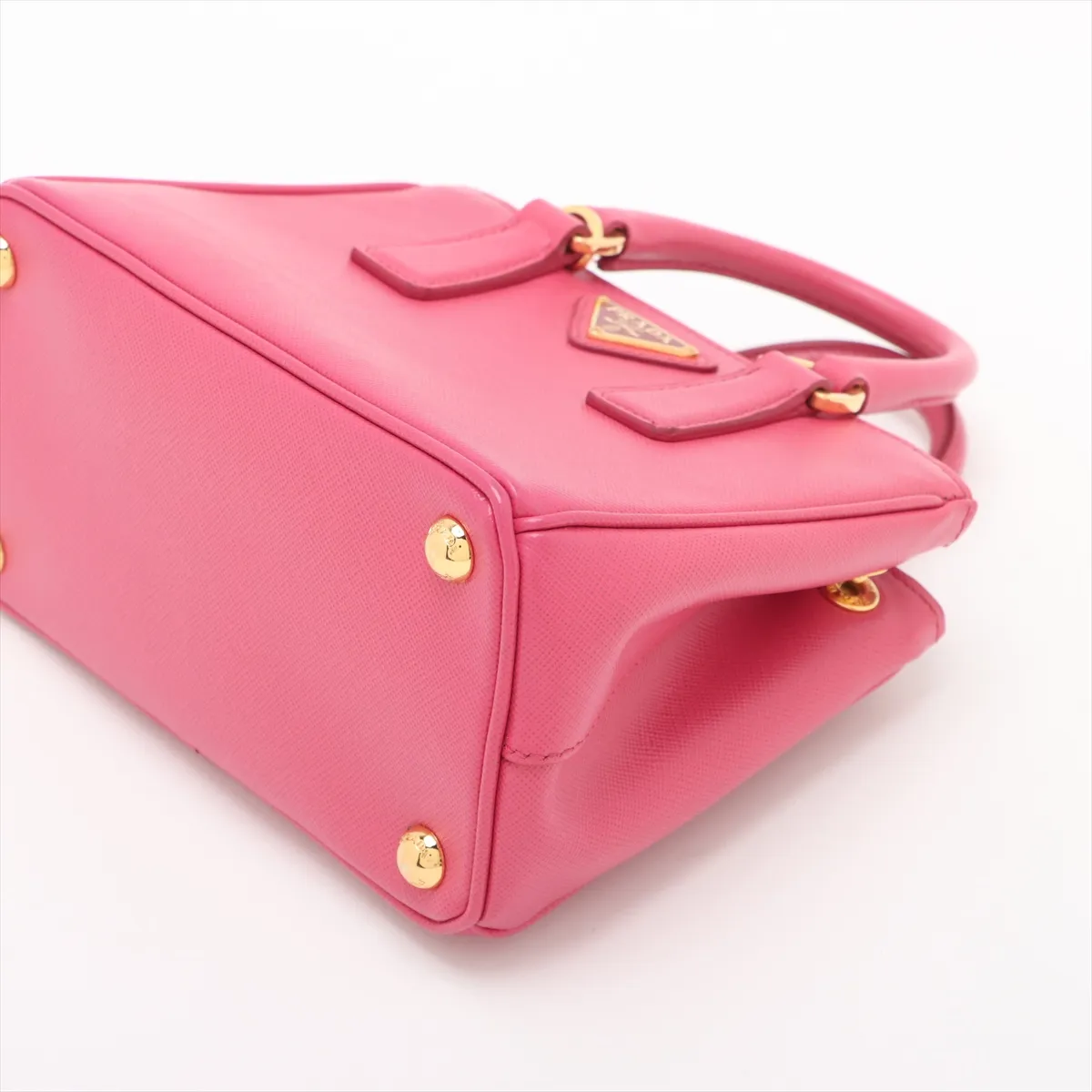 Saffiano Mini Galleria Leather 2WAY Handbag Pink — view 3