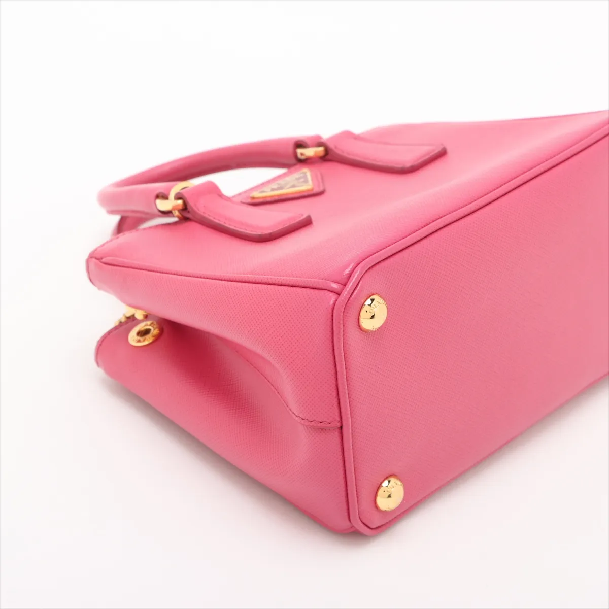Saffiano Mini Galleria Leather 2WAY Handbag Pink — view 4
