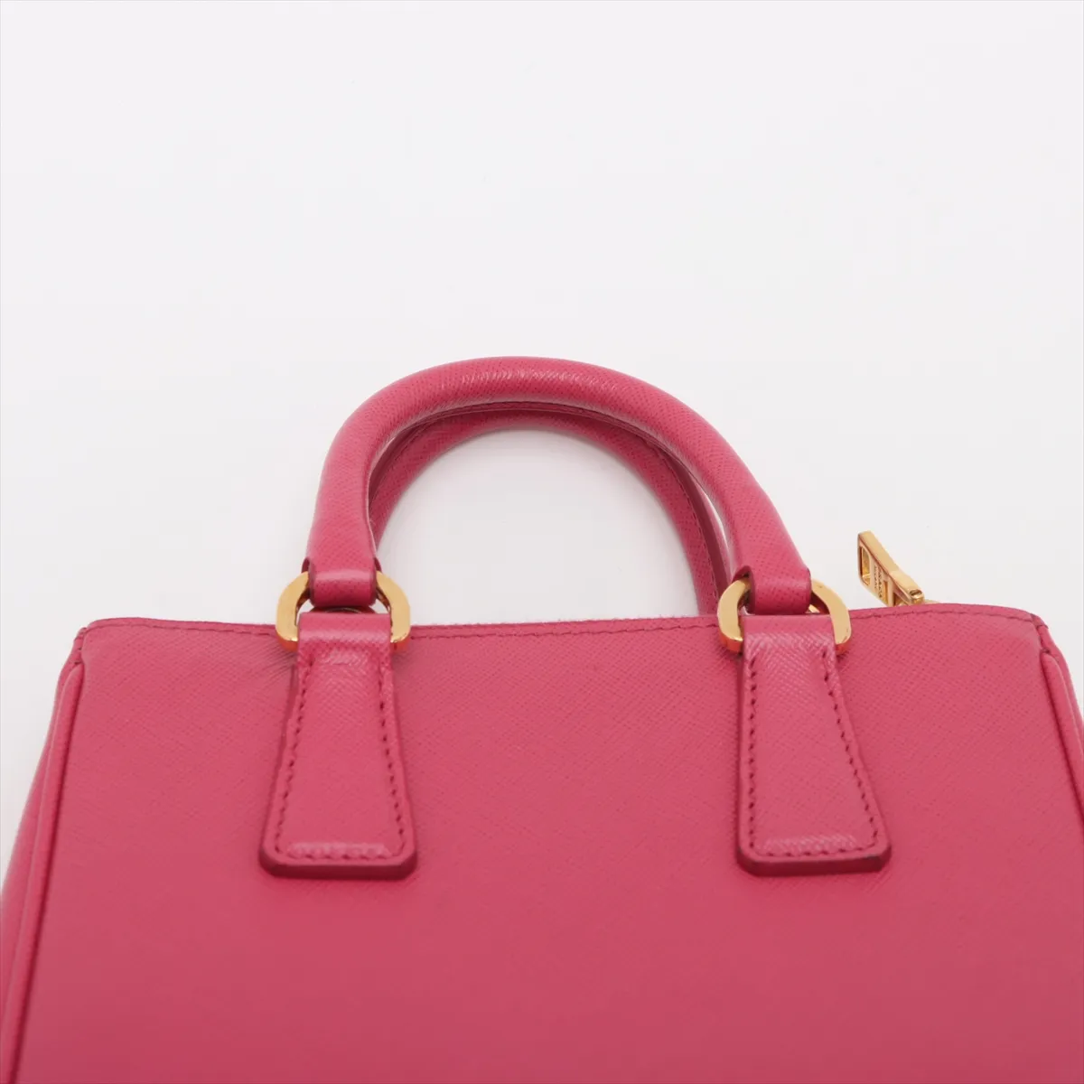 Saffiano Mini Galleria Leather 2WAY Handbag Pink — view 6