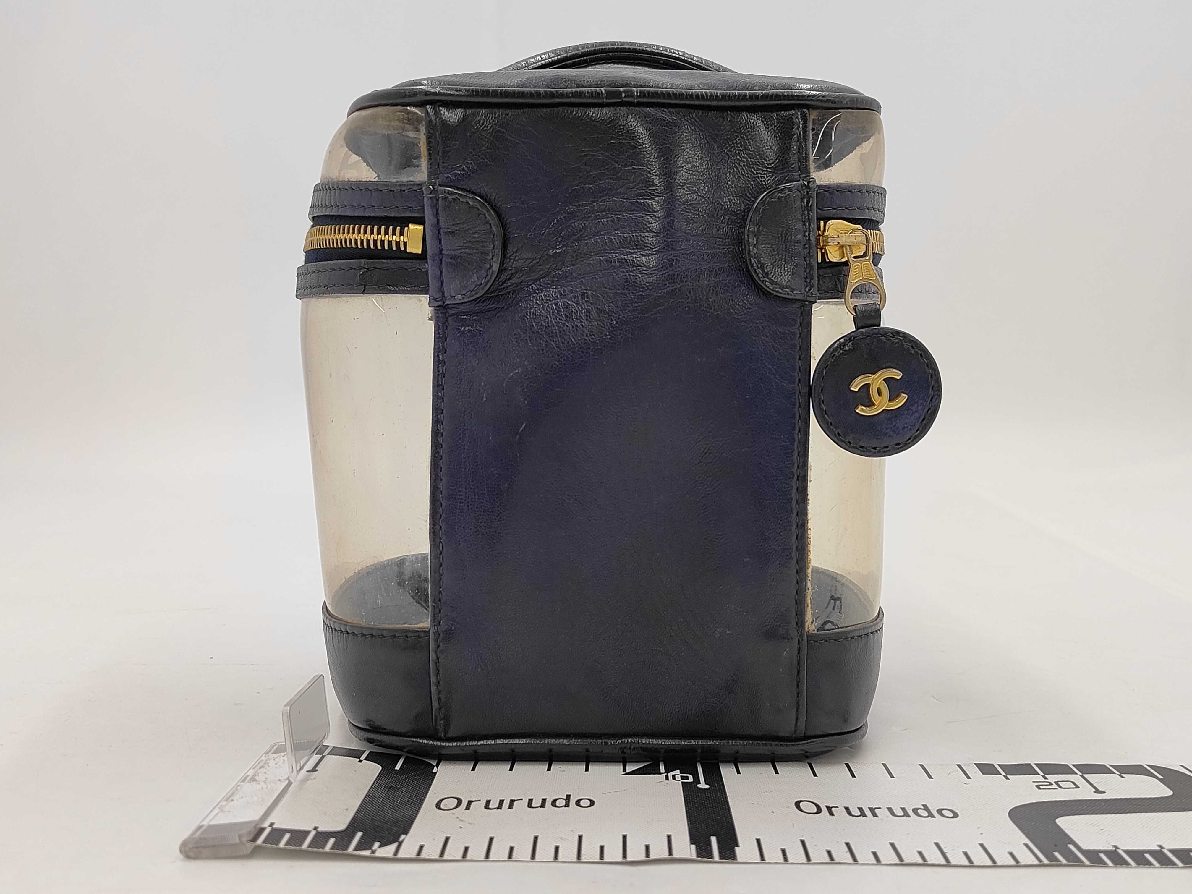 Clear Vanity Case, Navy Handbag — view 2