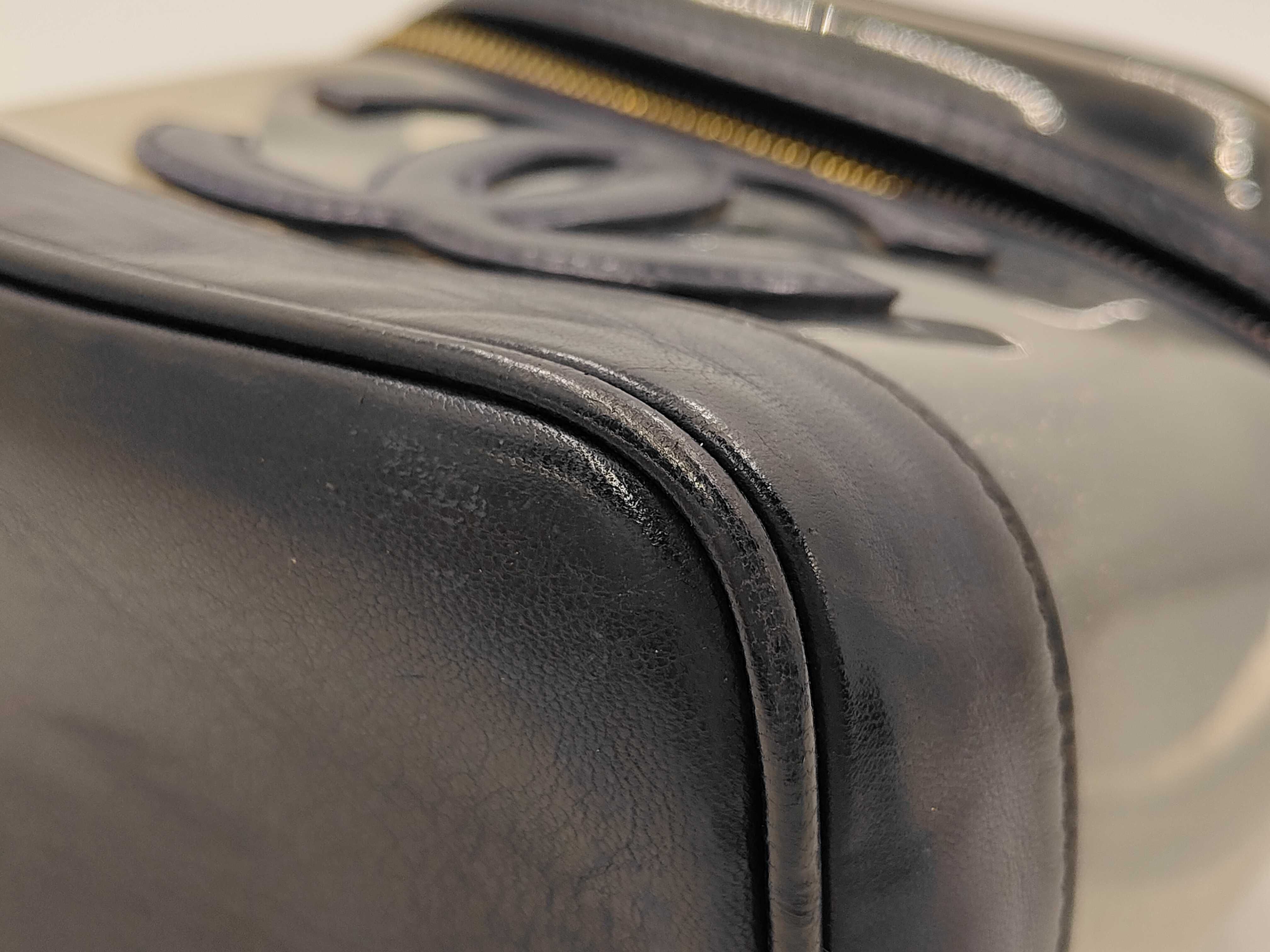 Clear Vanity Case, Navy Handbag — view 6