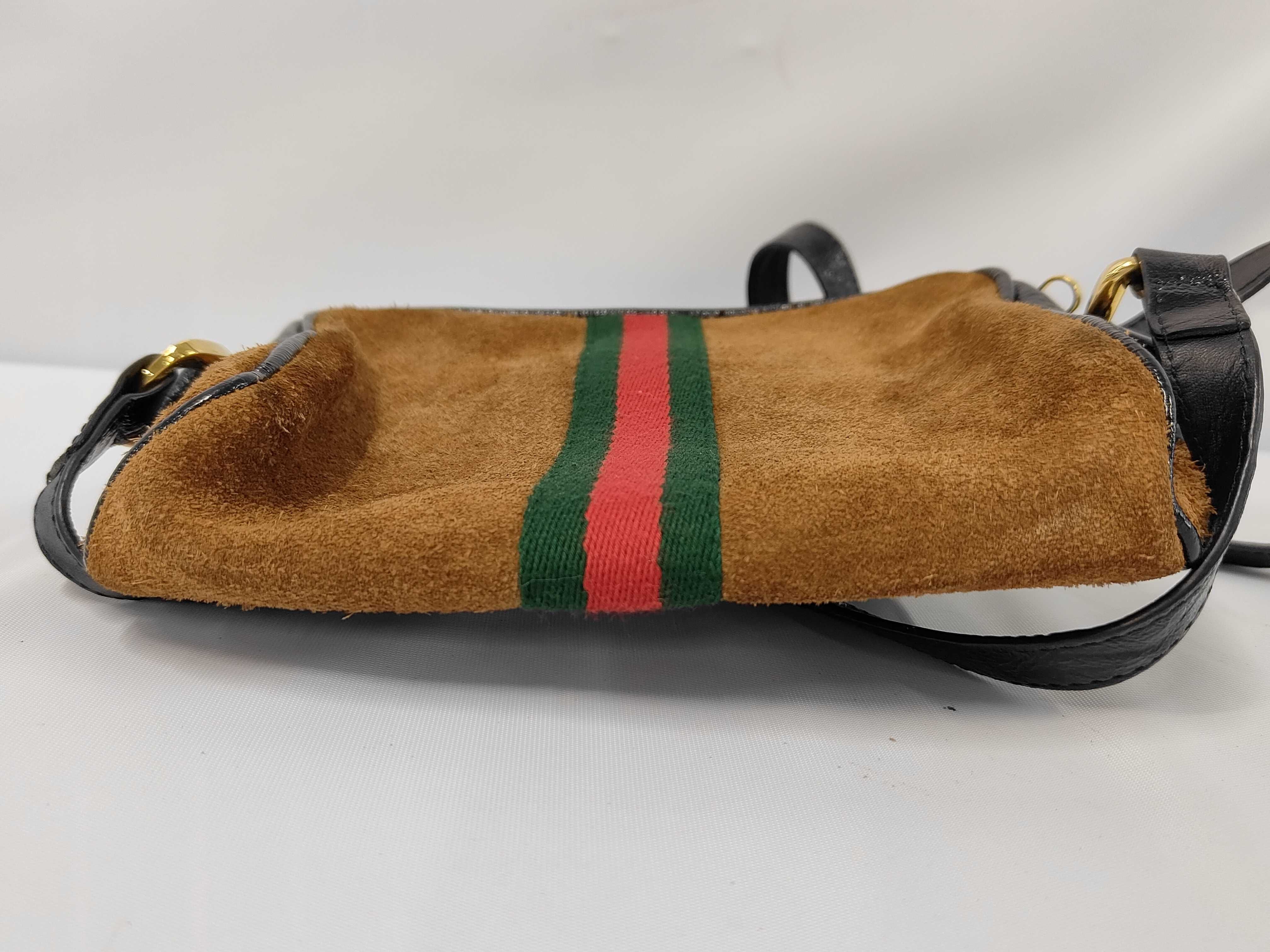 Ophidia Sherry Line Suede Shoulder Bag — view 3