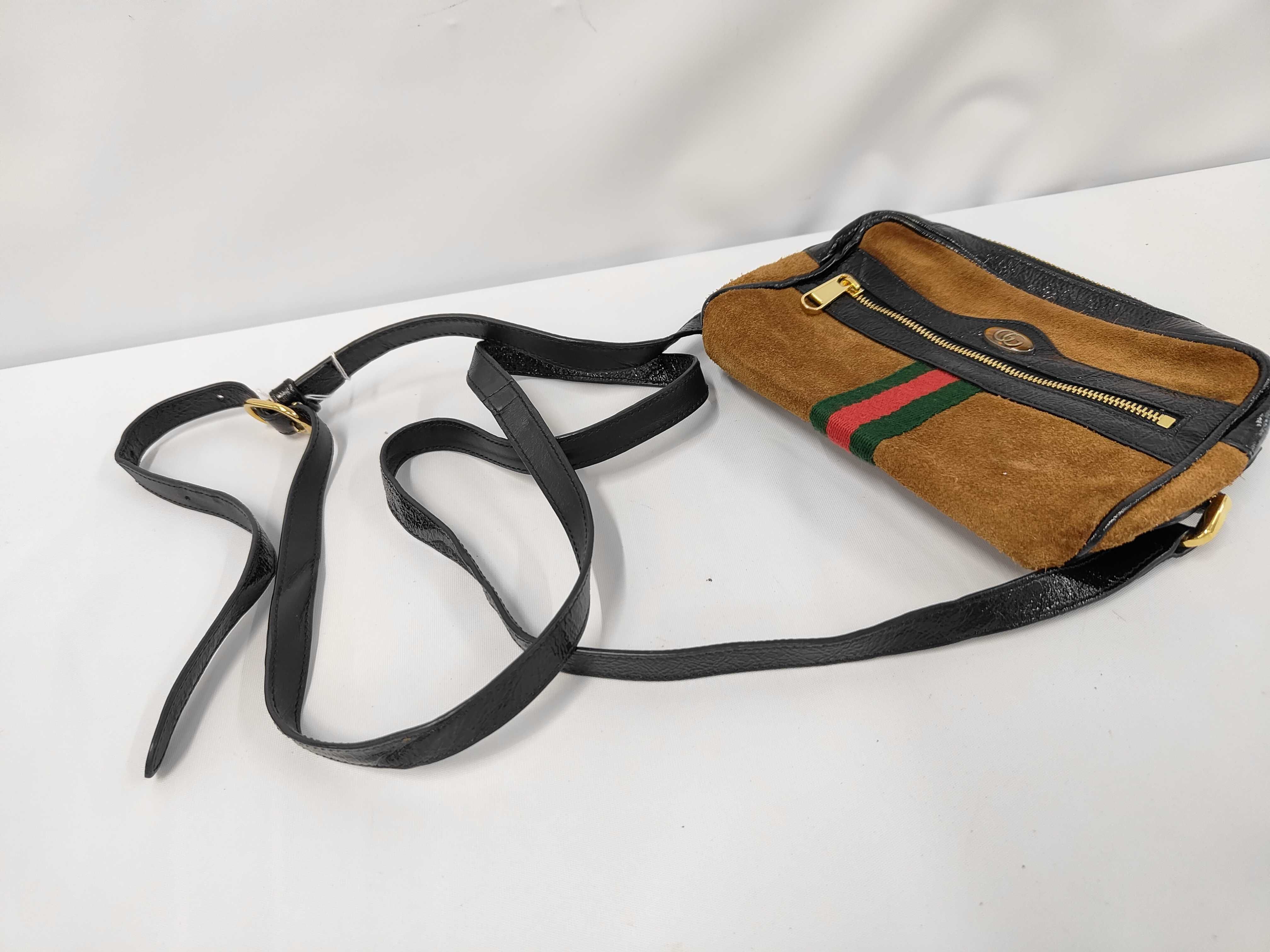 Ophidia Sherry Line Suede Shoulder Bag — view 5