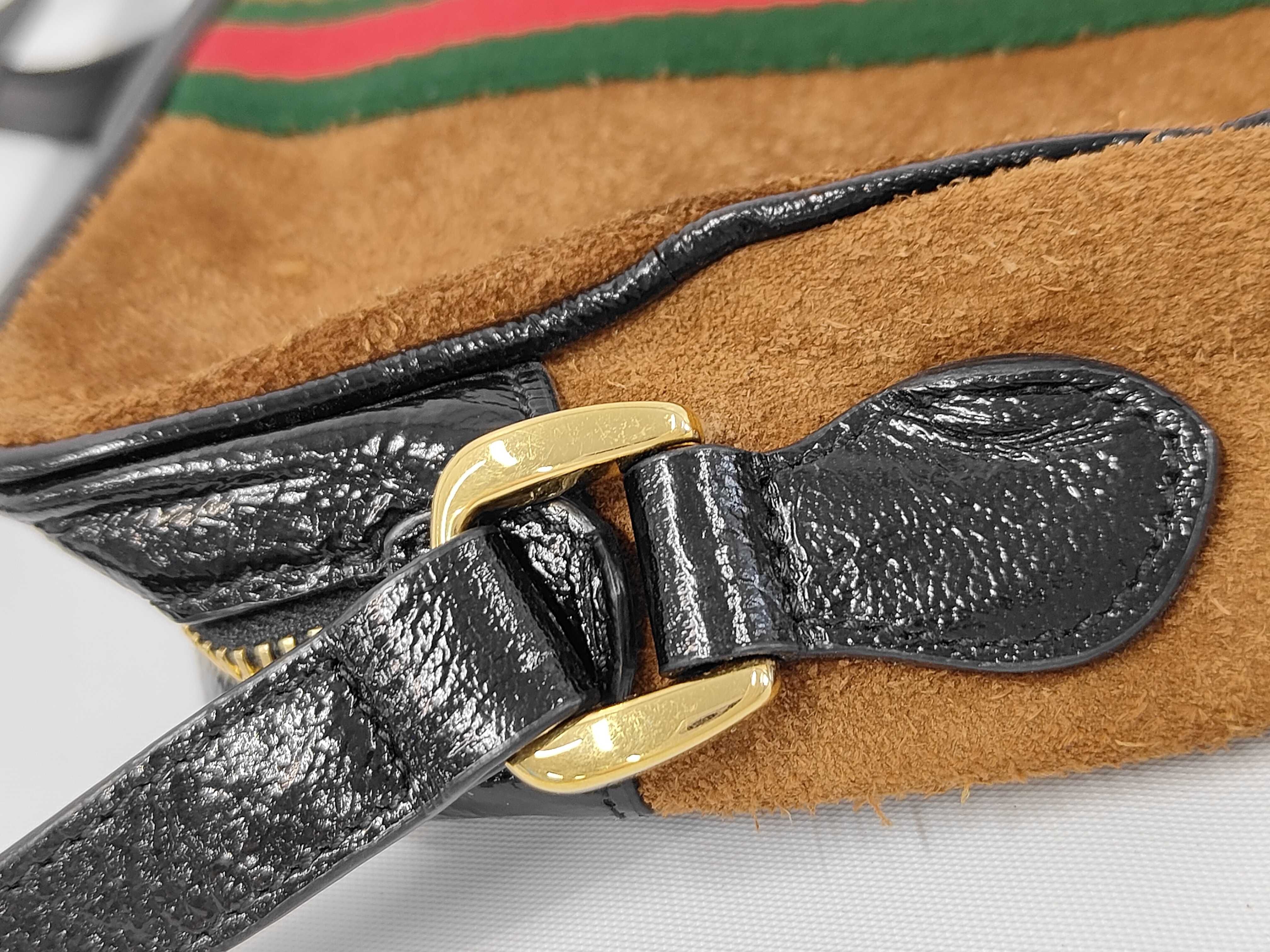 Ophidia Sherry Line Suede Shoulder Bag — view 7