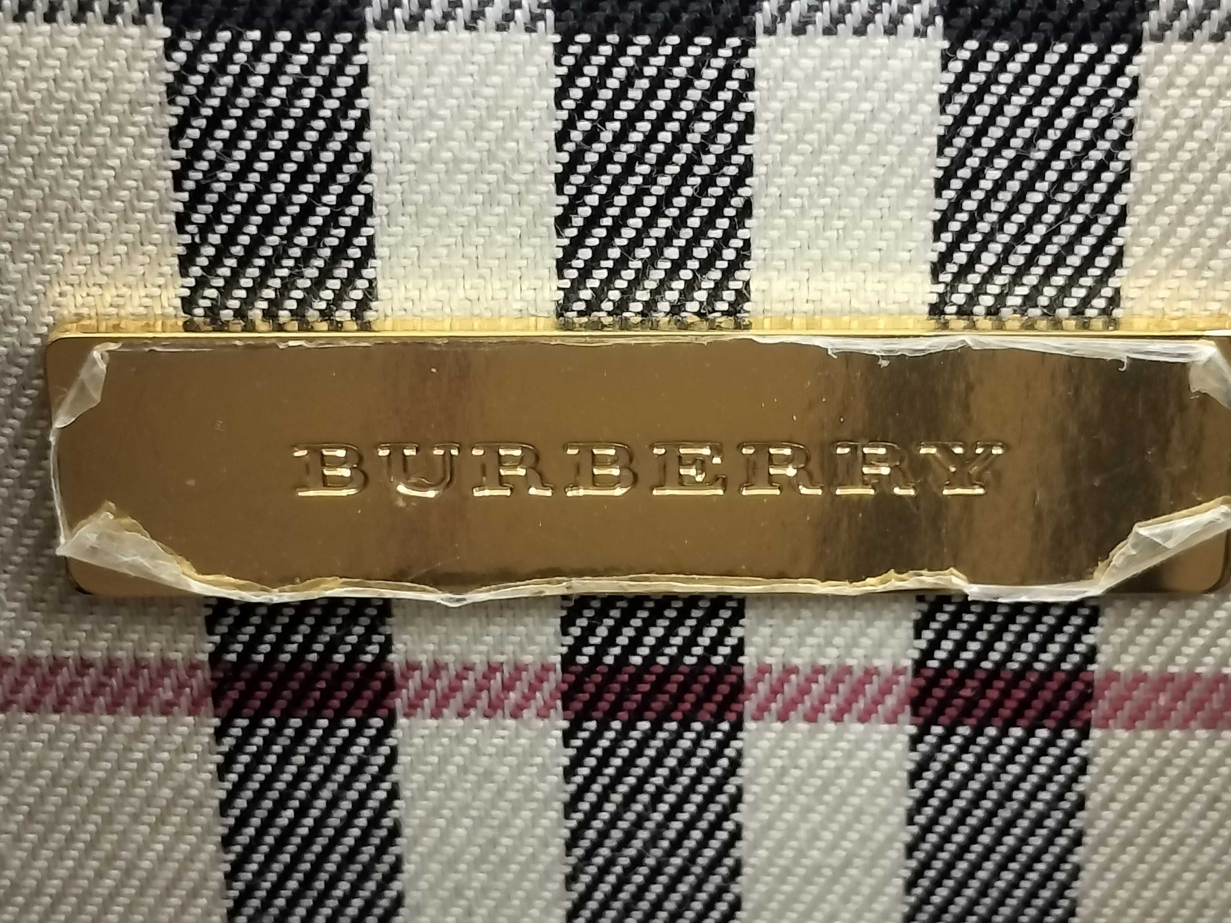 handbag, Burberry all-leather, grained leather, gold hardware handbag — view 14