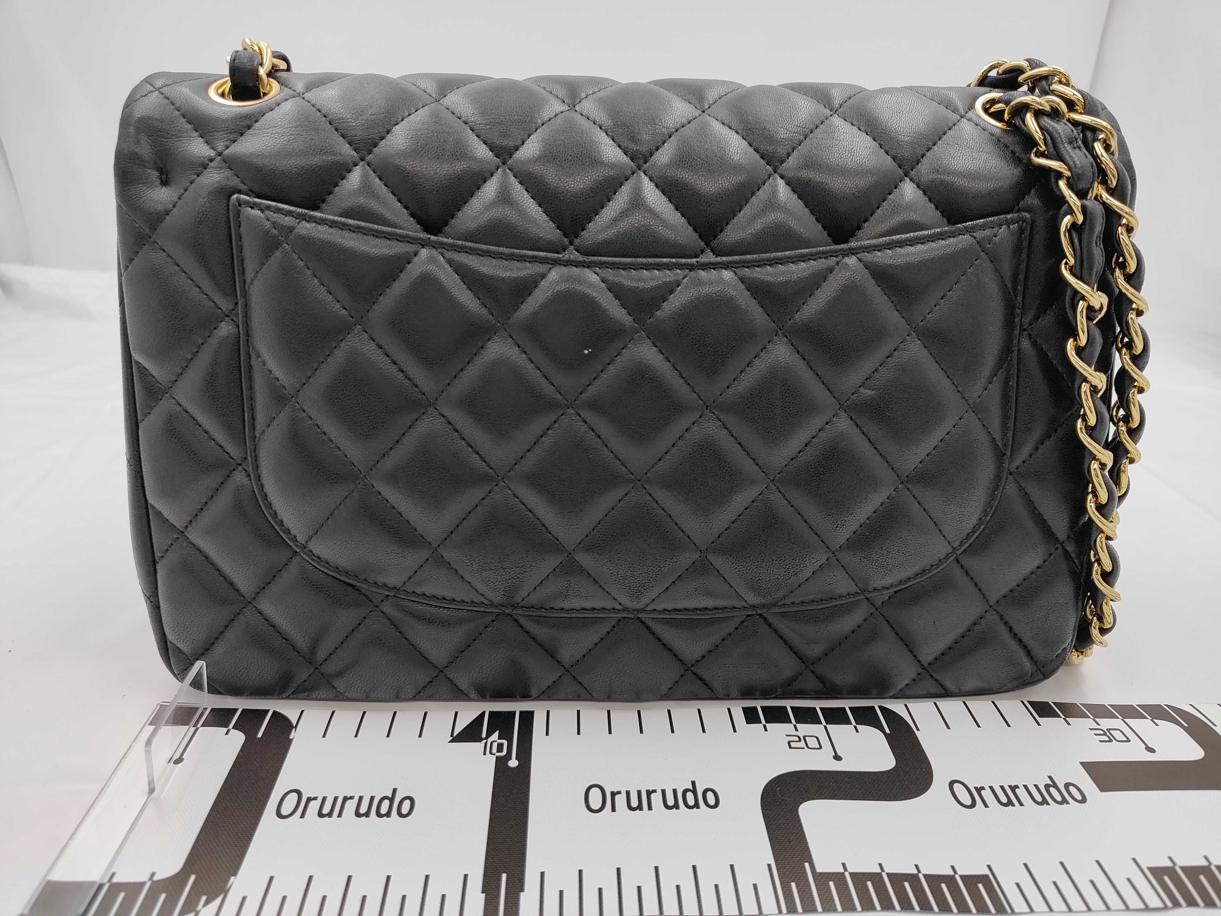 Matelassé 30 Double Flap Lambskin Black Chain Shoulder Bag — view 2