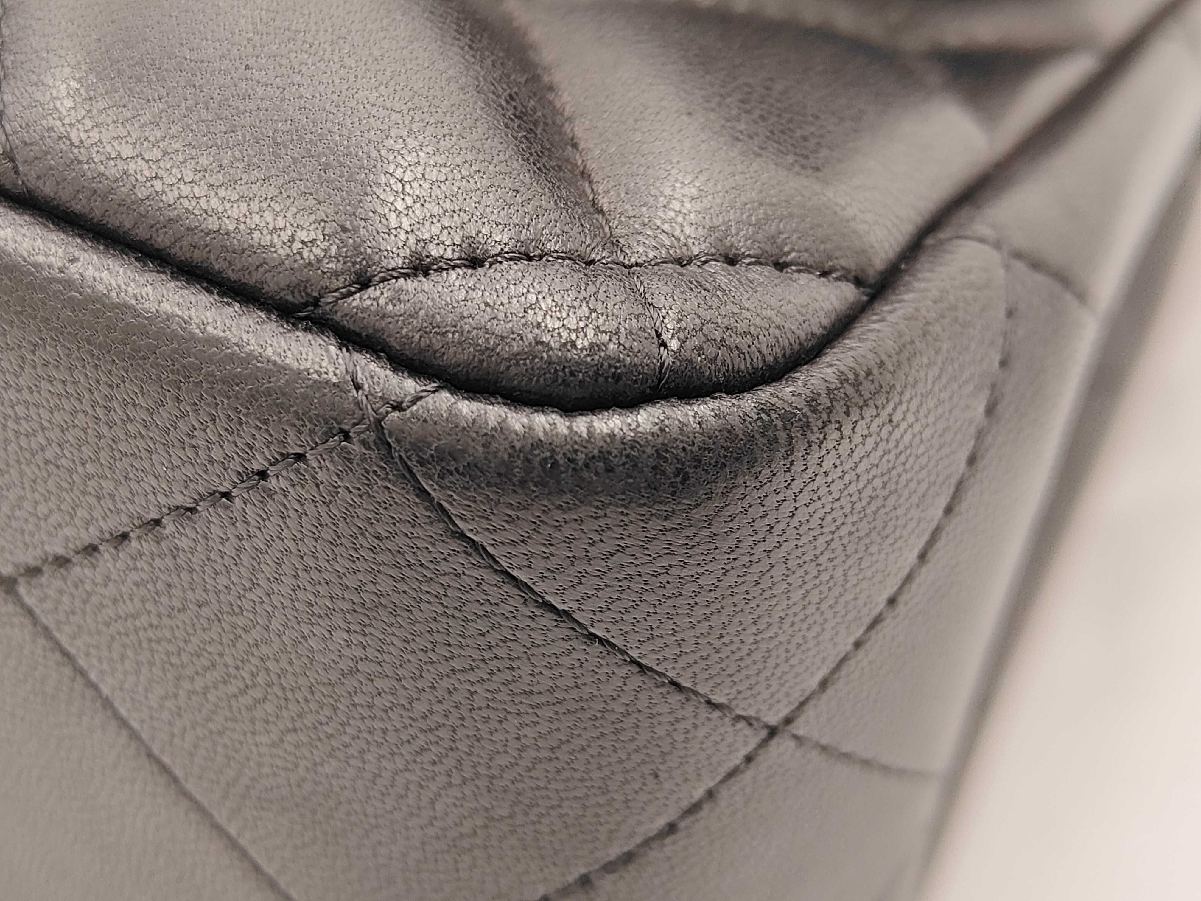 Matelassé 30 Double Flap Lambskin Black Chain Shoulder Bag — view 5