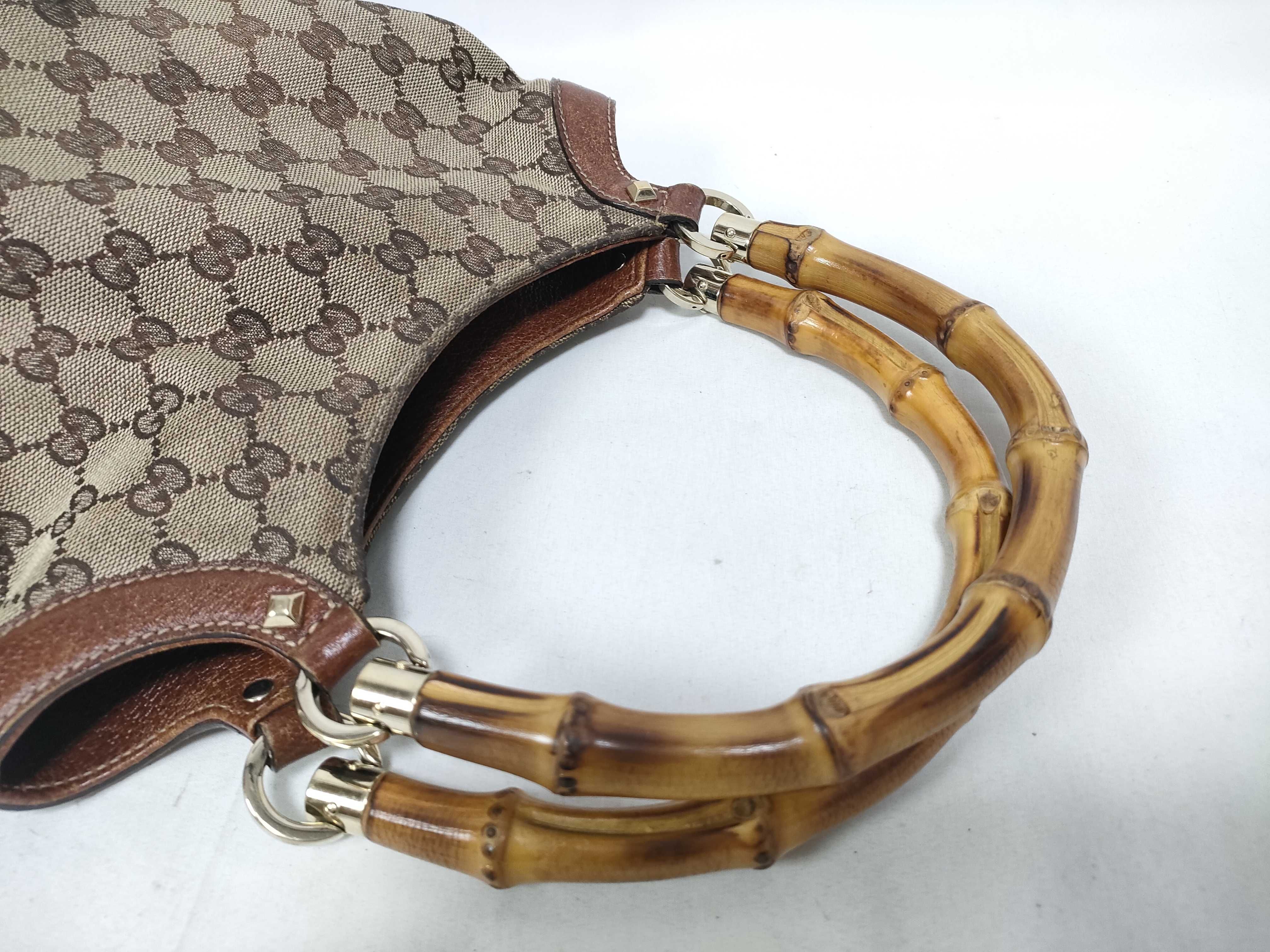 Bamboo GG Canvas Handbag — view 8