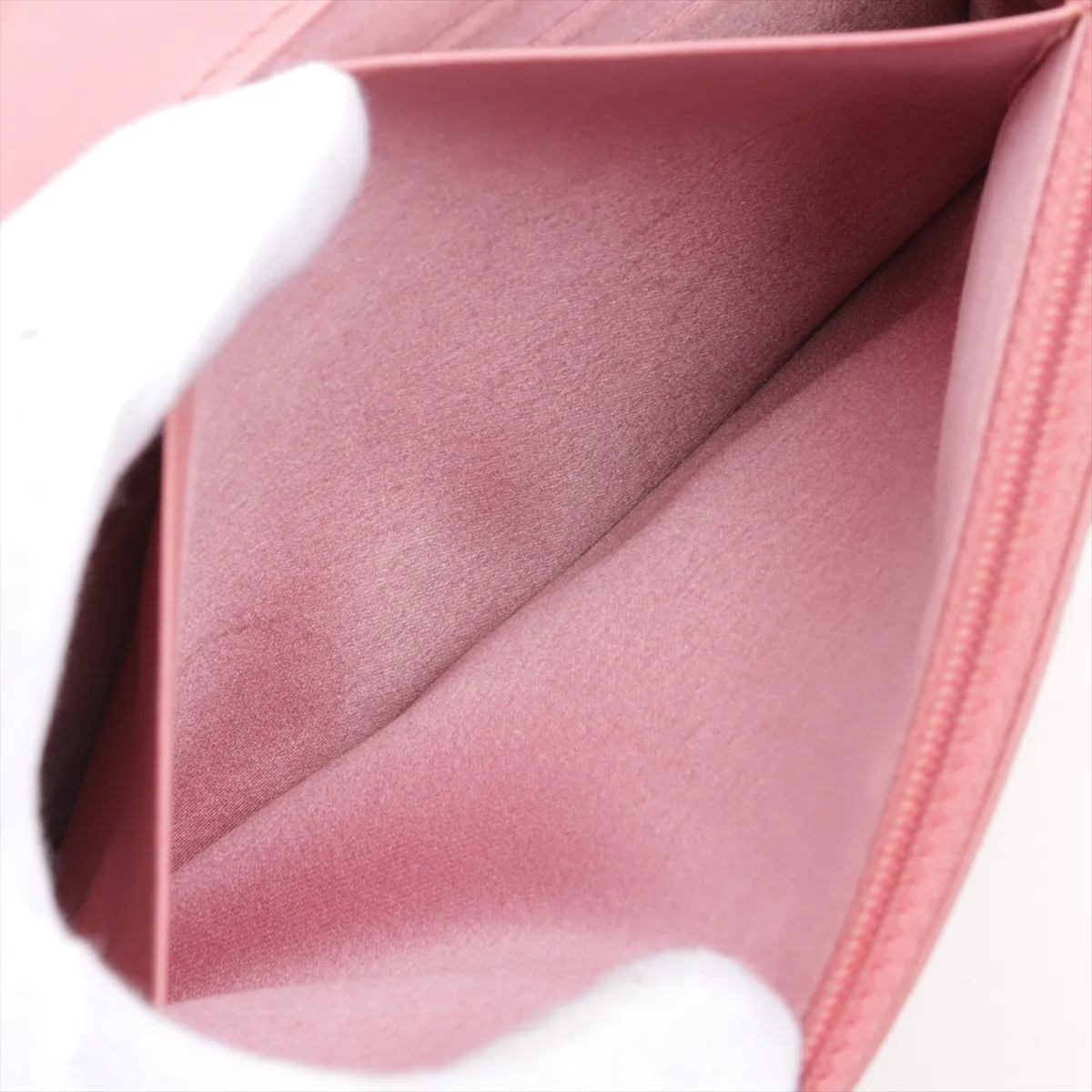 Camellia Lambskin Chain Wallet Pink Silver Hardware 16735050 — view 5