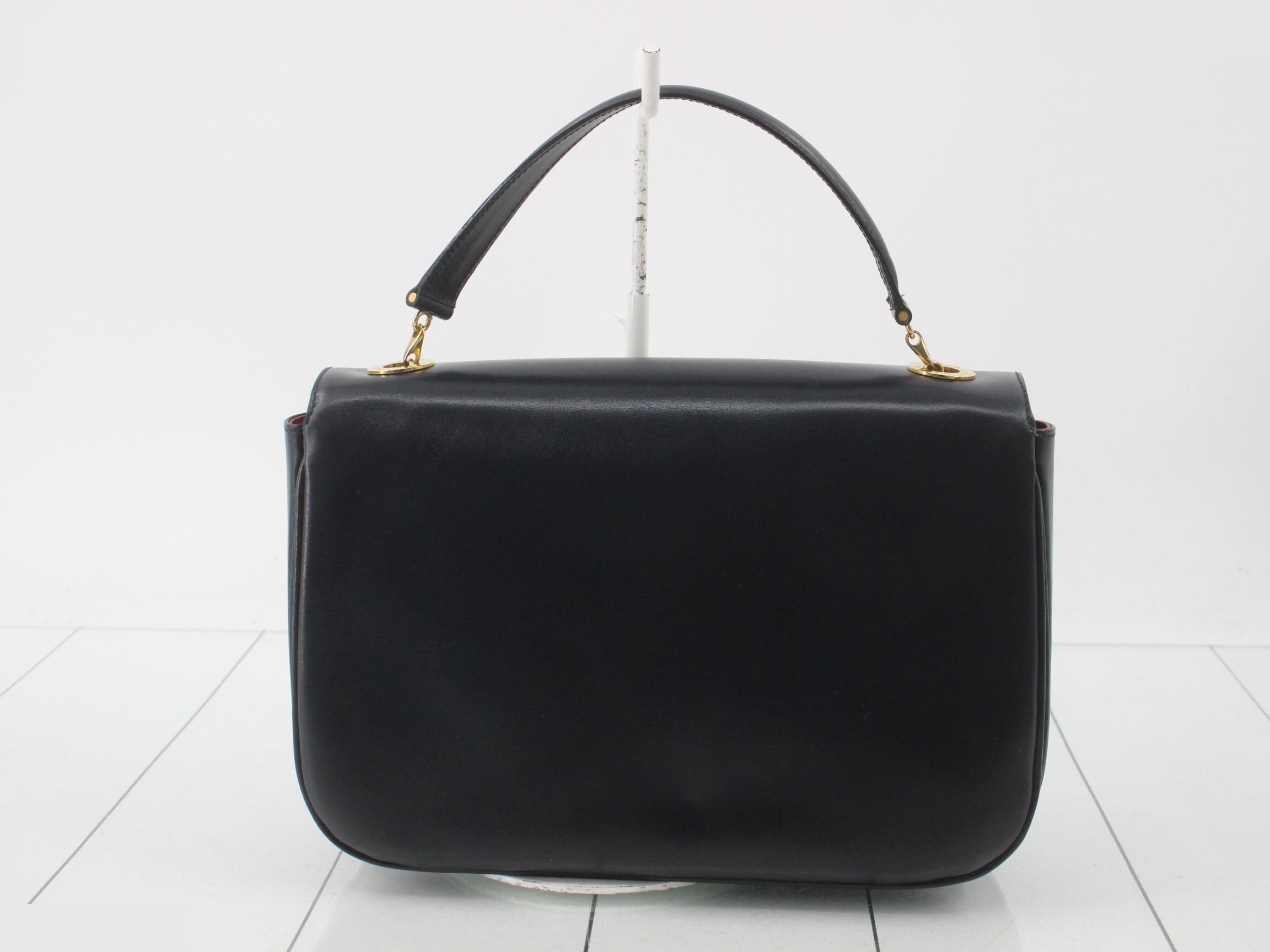 handbag/shoulder bag, horseshoe logo, leather. — view 2