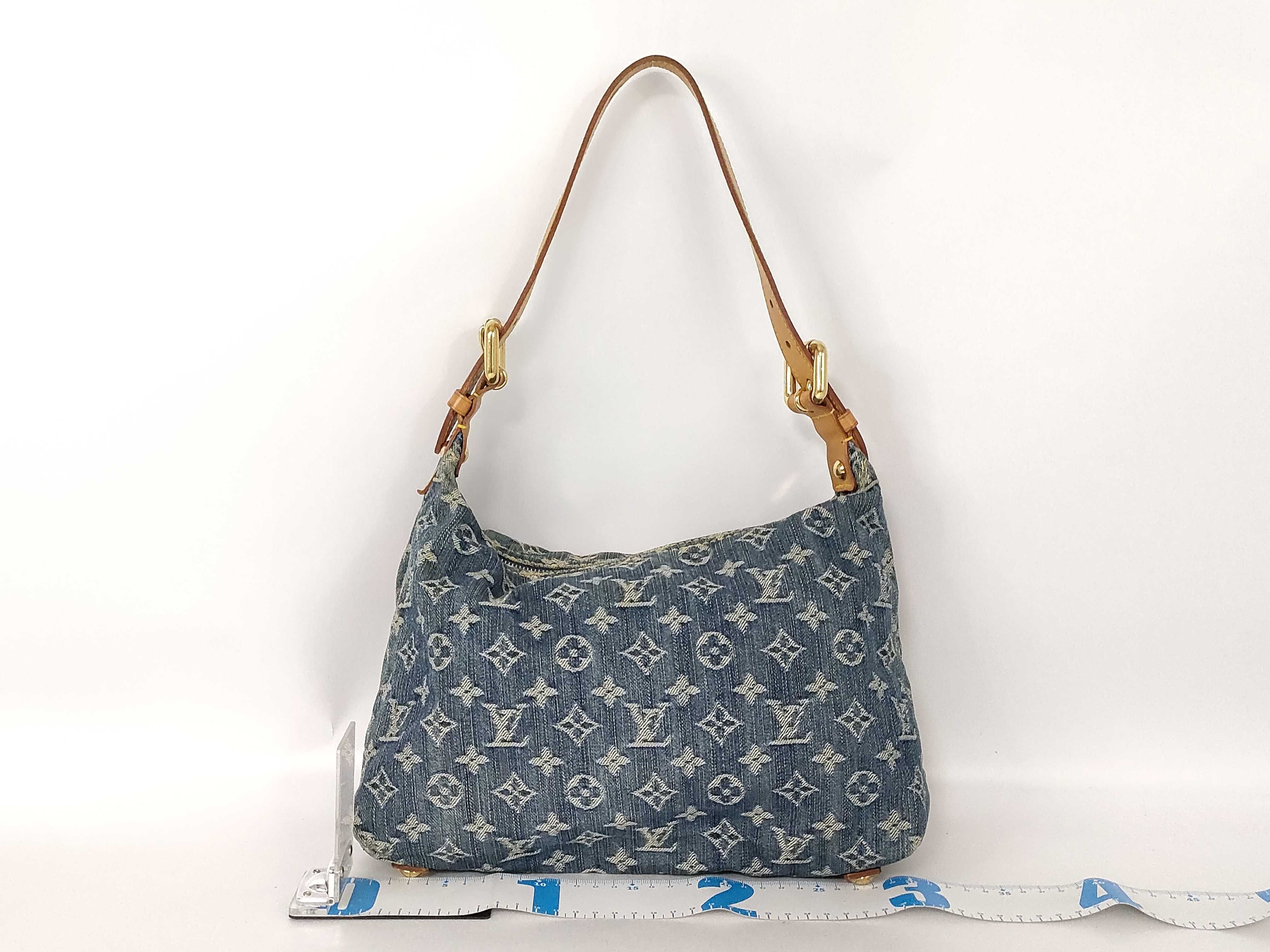 Monogram Denim Louis Vuitton Bag Denim Baggy Handbag — view 2