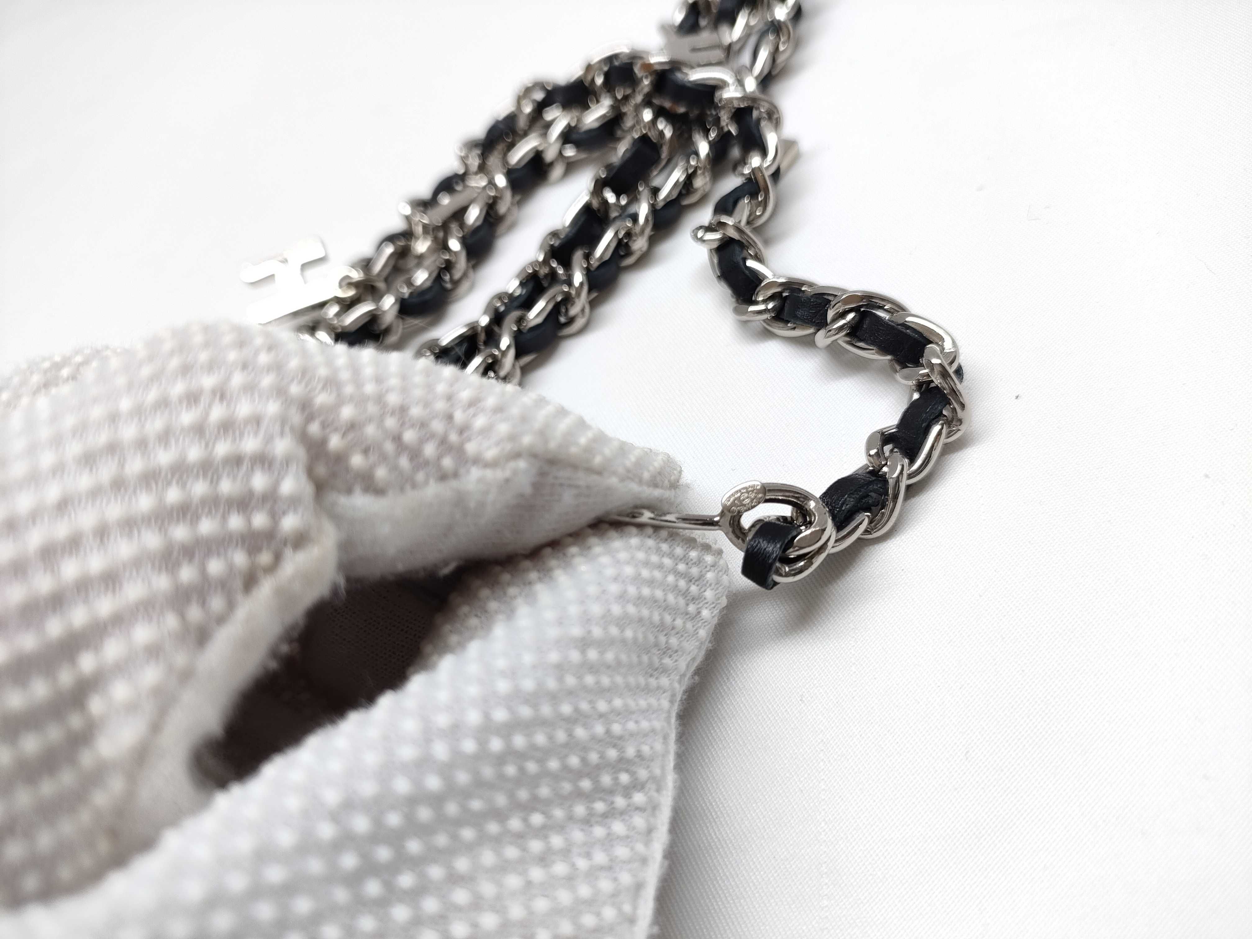 06V Leather Chain Belt with Silver Hardware — view 8