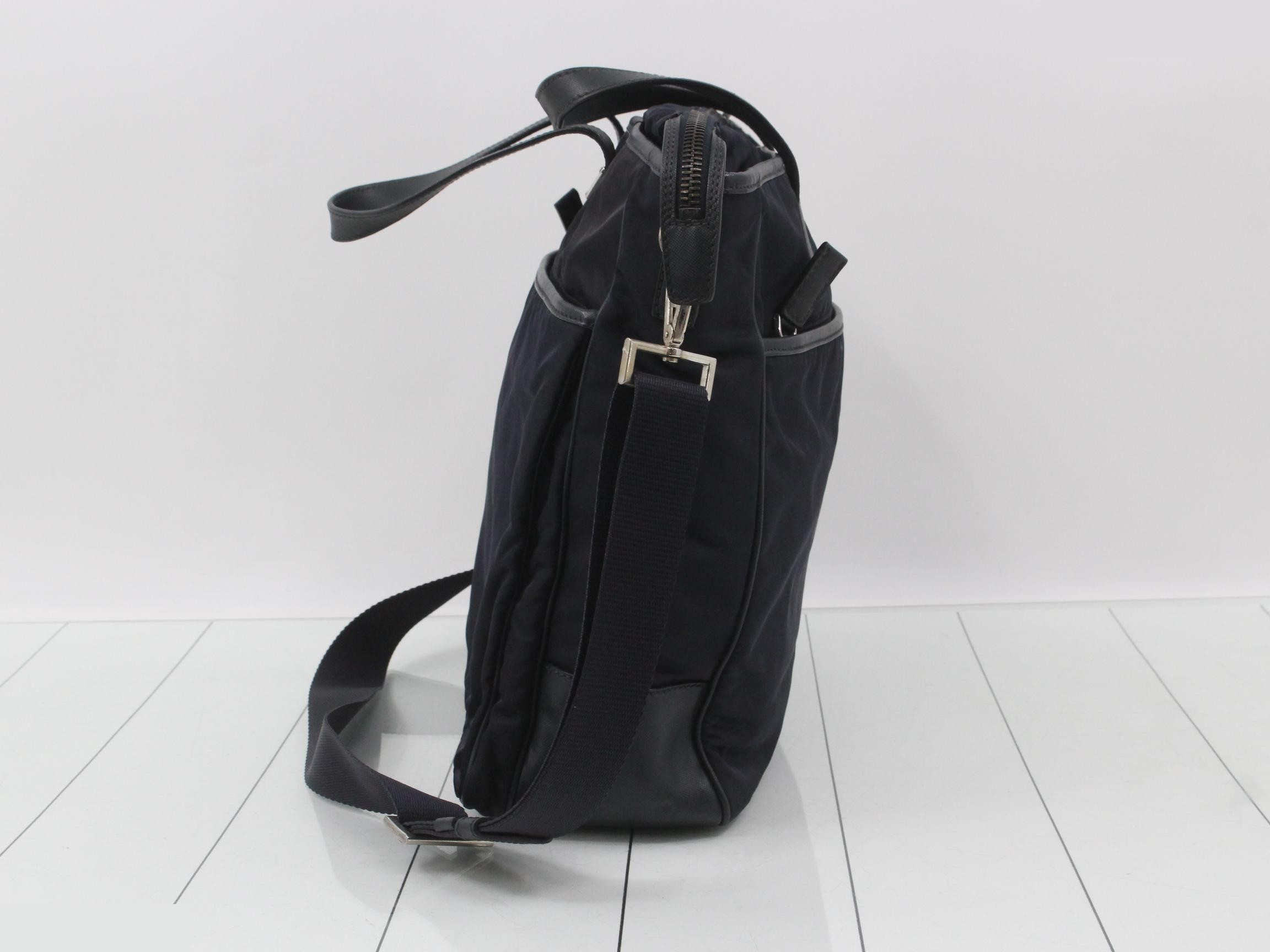 Handbag, black nylon — view 3