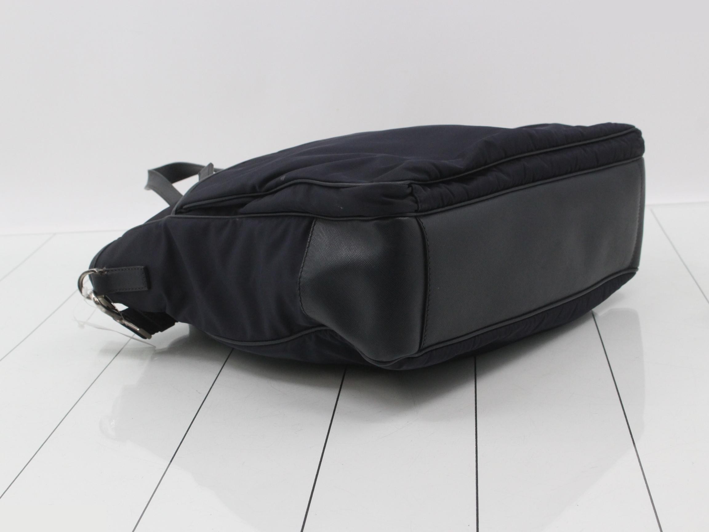 Handbag, black nylon — view 5