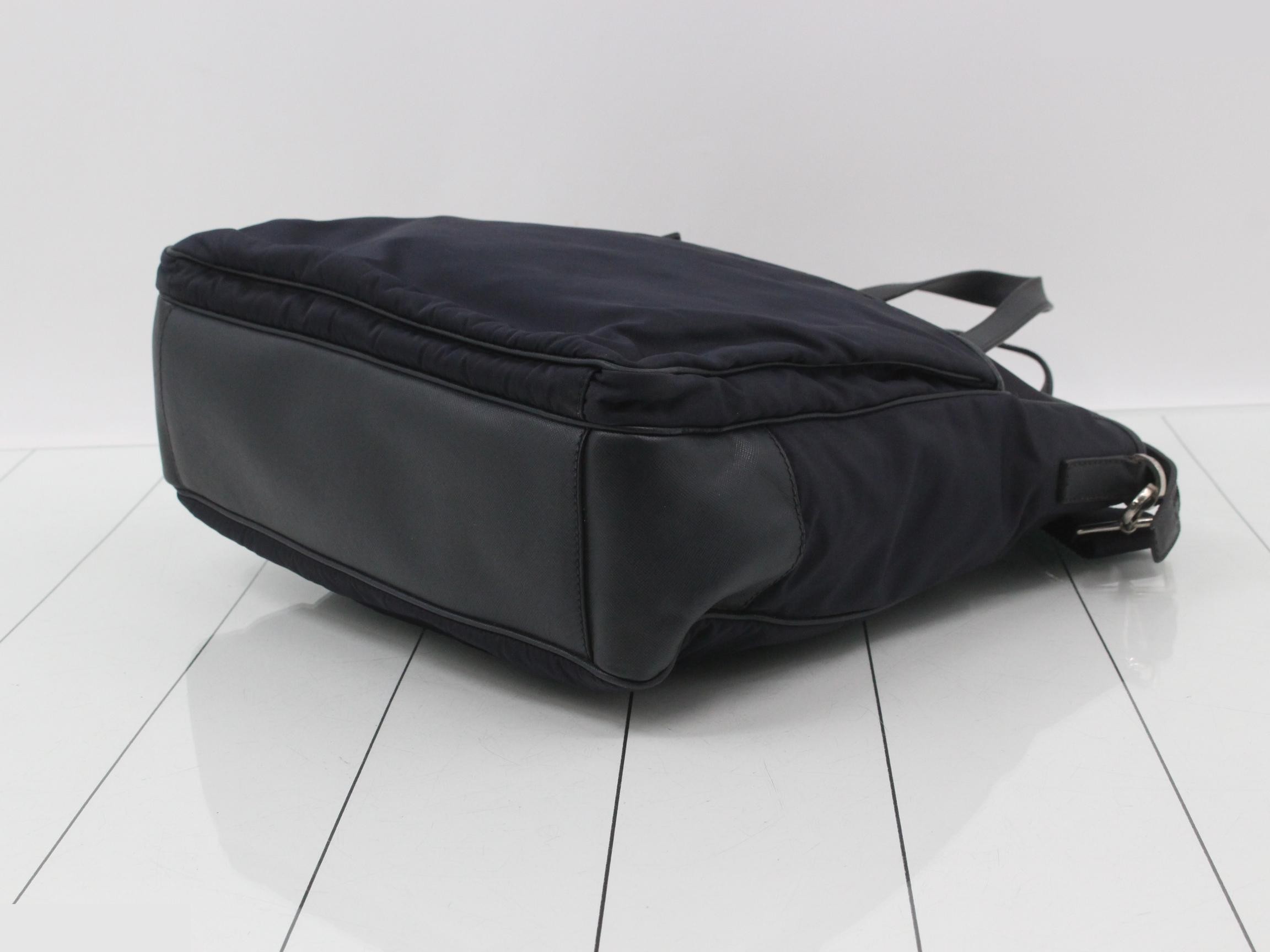 Handbag, black nylon — view 6