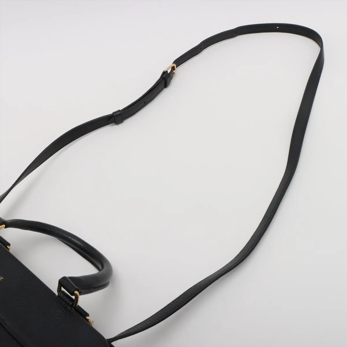 Small Cabas de France Leather 2-Way Handbag, Black — view 7
