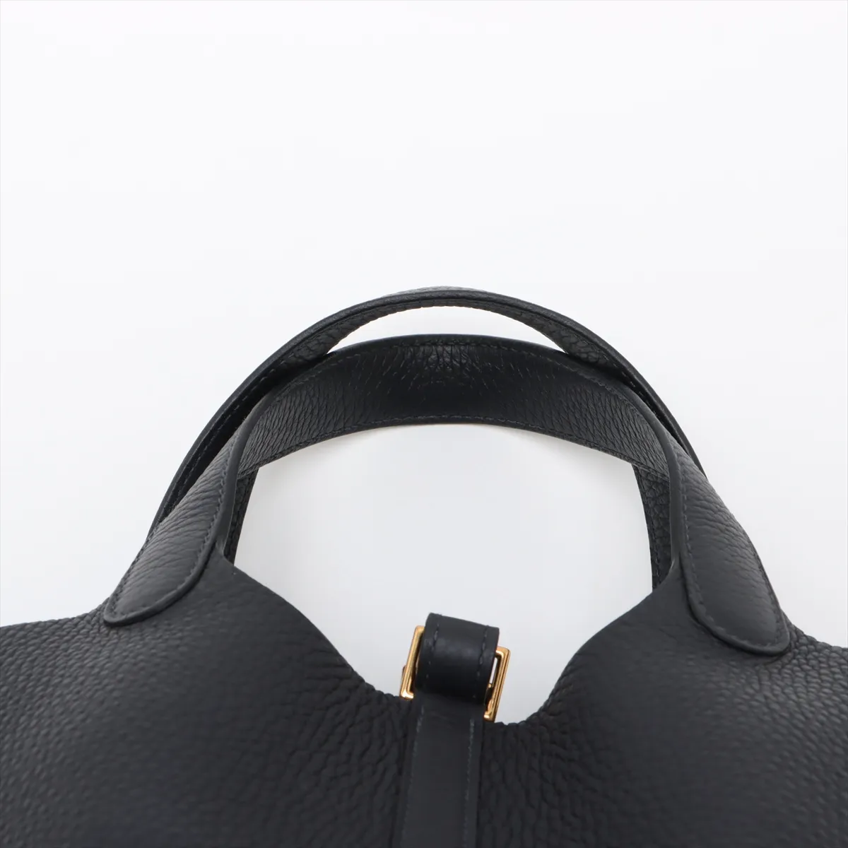 [Individually wrapped] Hermes Picotan Lock 18 PM Taurillon Clemence Cavern Gold hardware K:2025 — view 6