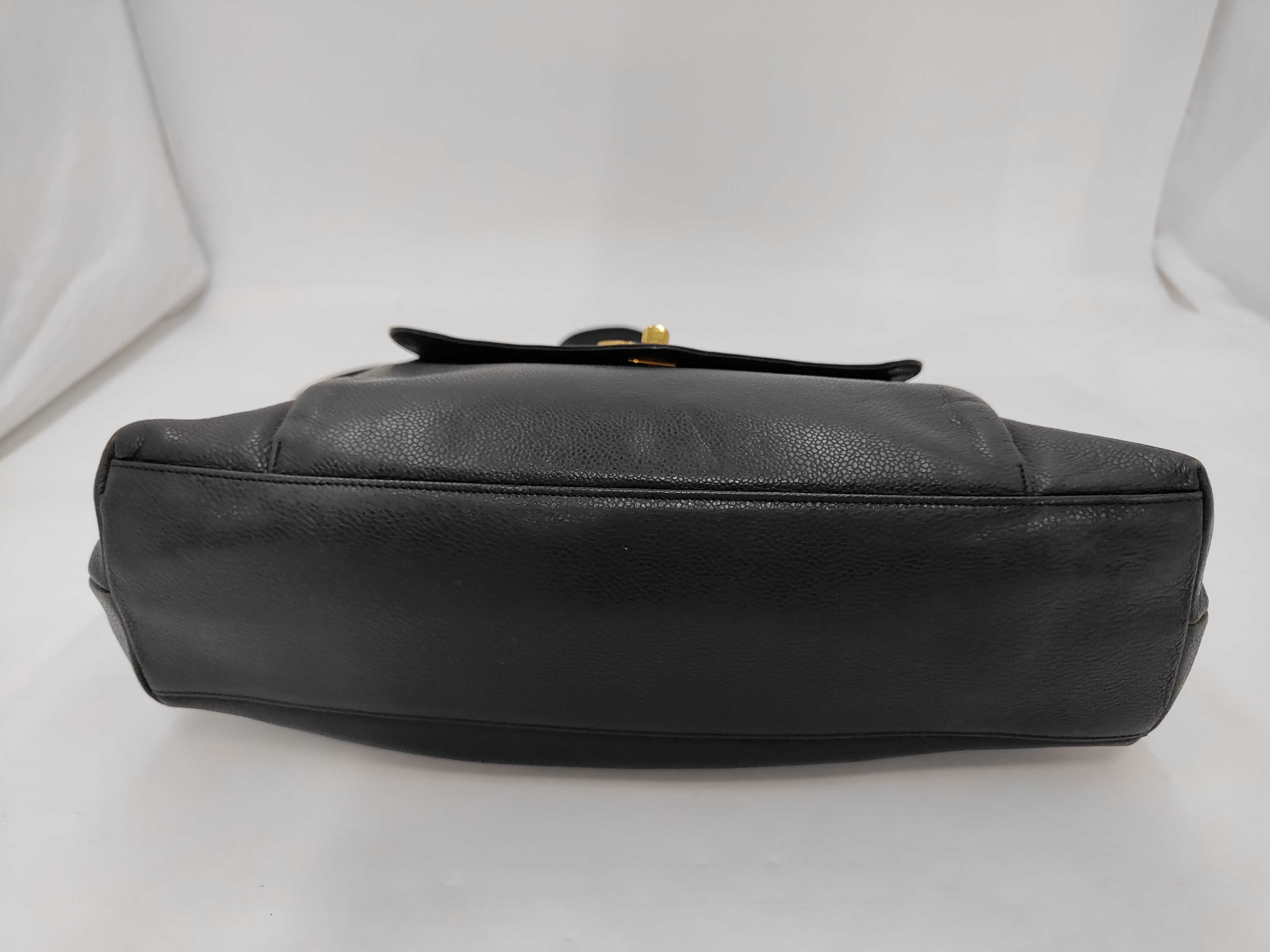 Caviar Skin Chain Turnlock Tote Bag — view 3