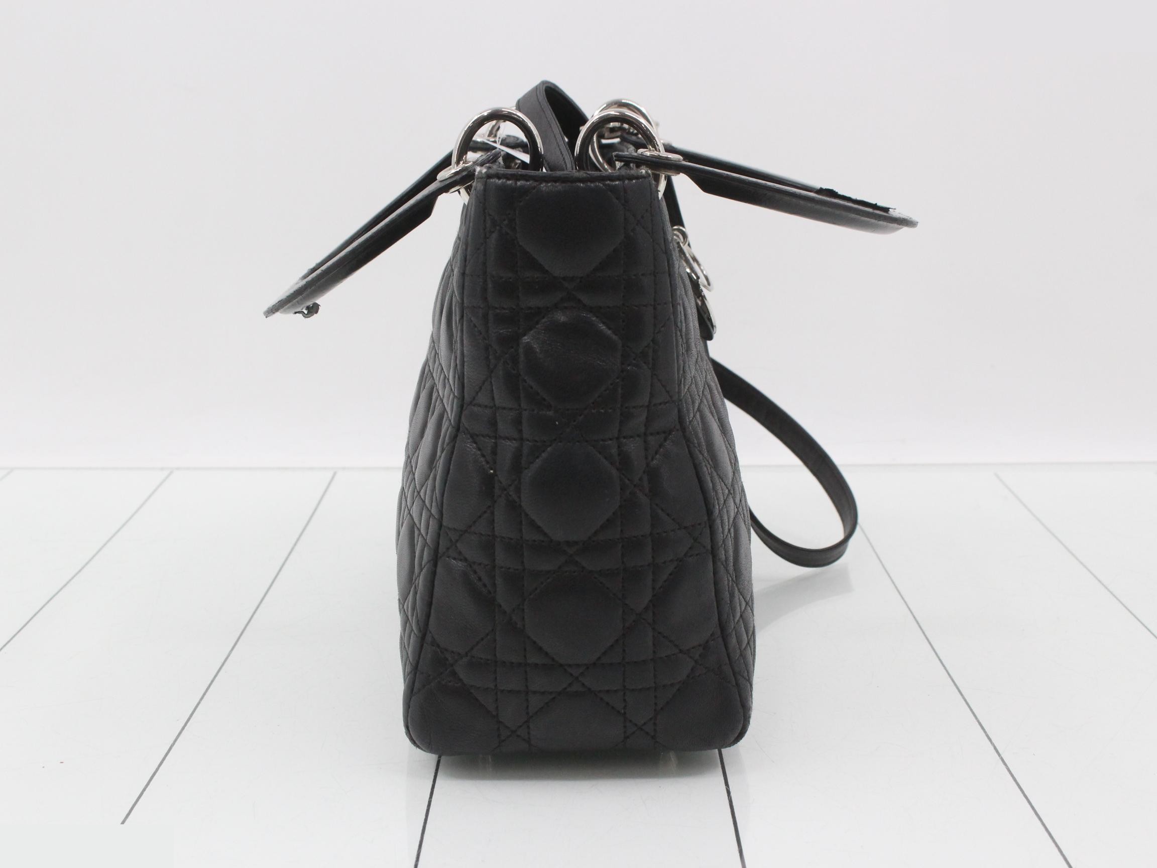 Lady Dior Cannage Lamb 2-Way Shoulder/Handbag — view 4