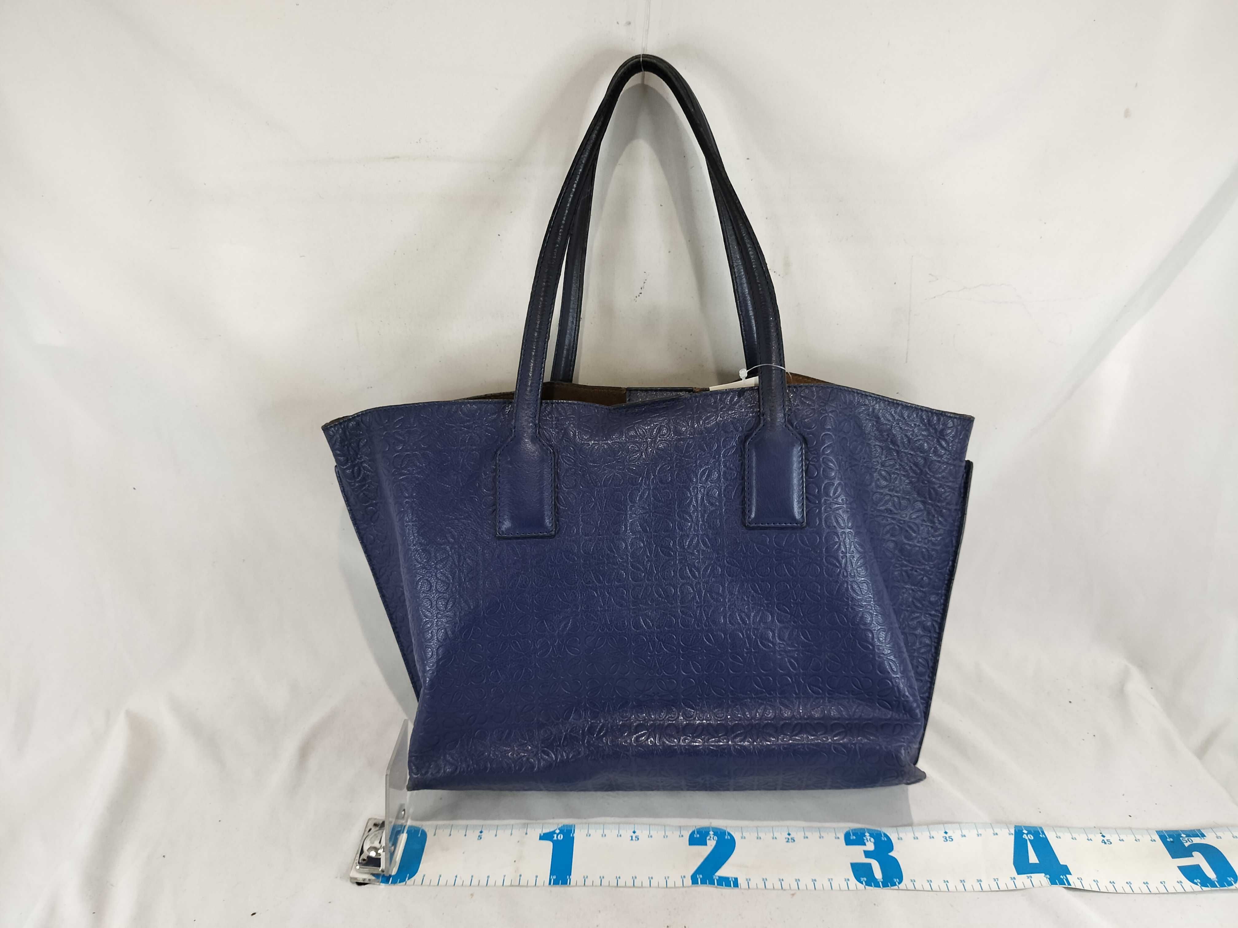 Repeat Anagram Leather Tote Bag Handbag — view 2