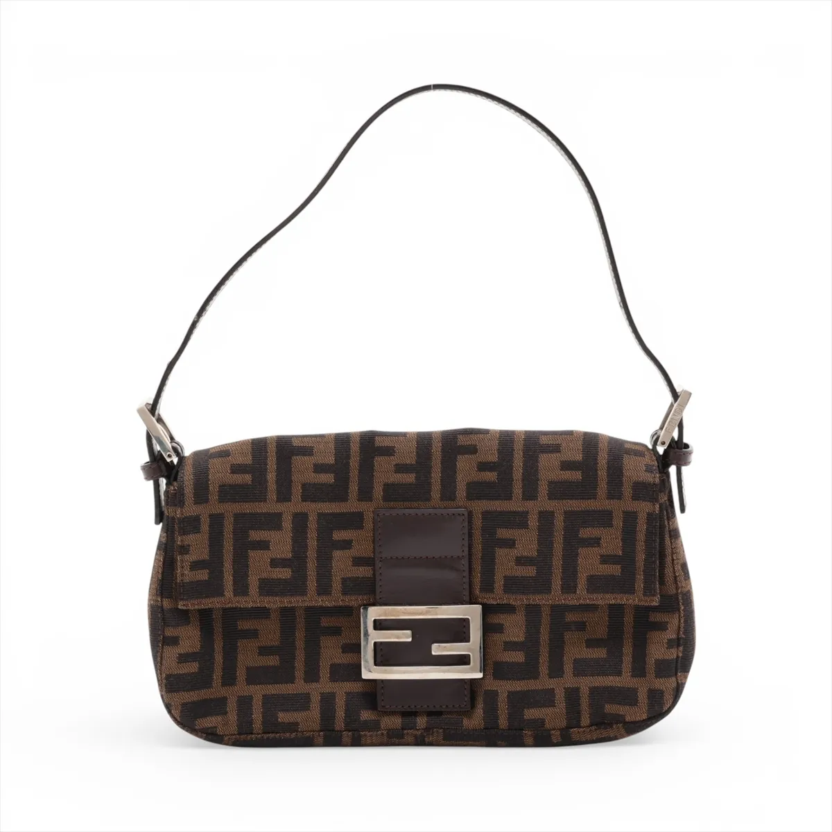 Zucca Mamma Bucket Canvas x Leather Shoulder Bag, Brown