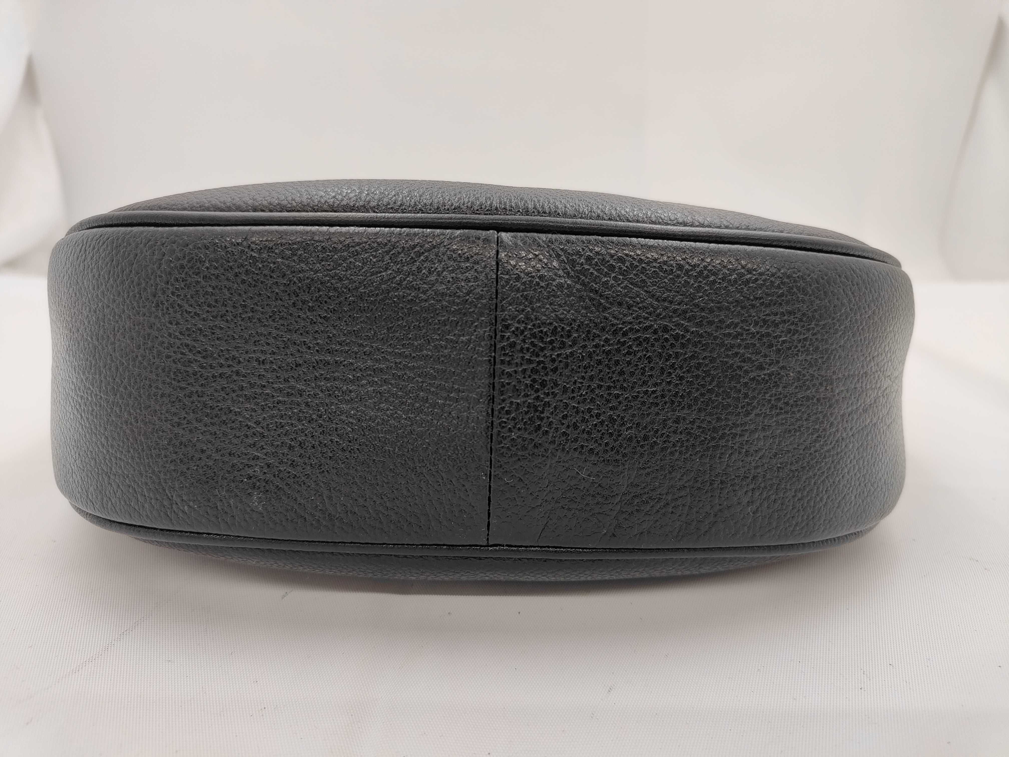 Crescent-shaped Leather Shoulder Bag — view 5