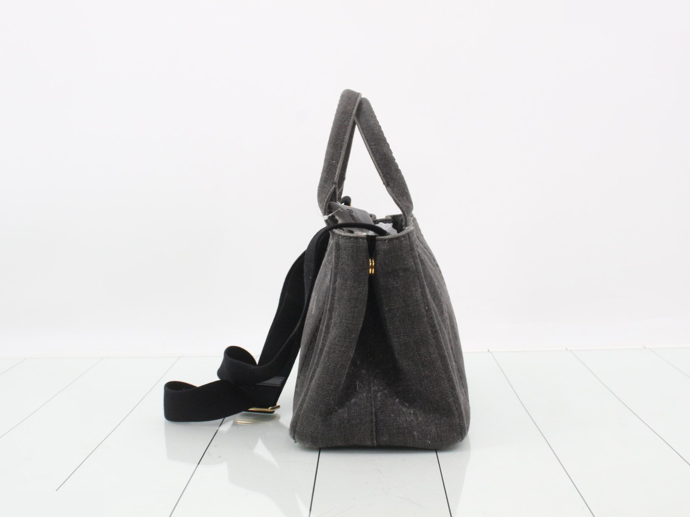 1BG439 Tote Bag Canapa S Canvas Gray — view 3