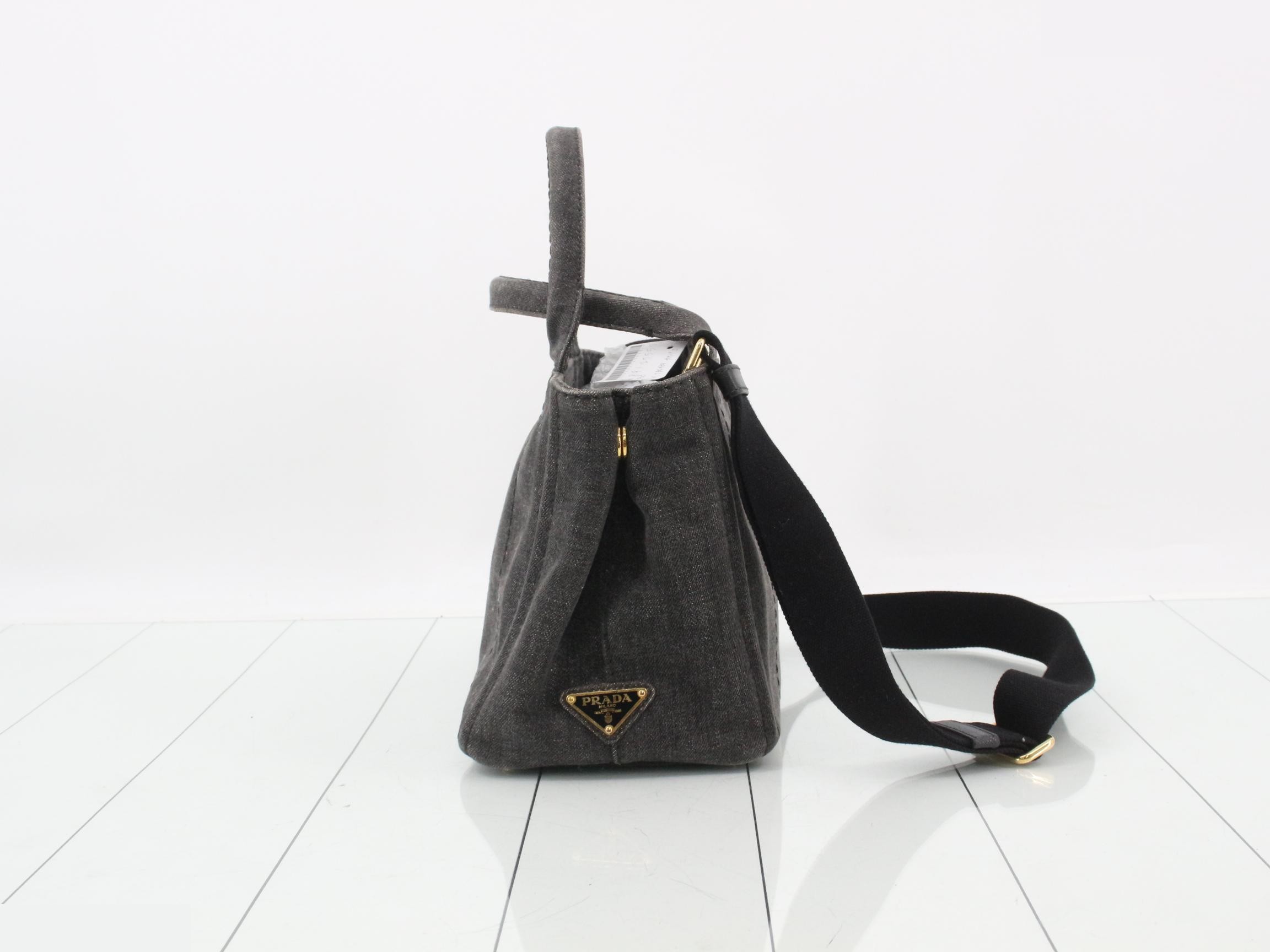 1BG439 Tote Bag Canapa S Canvas Gray — view 4