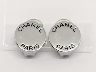 Logo Silver Earrings