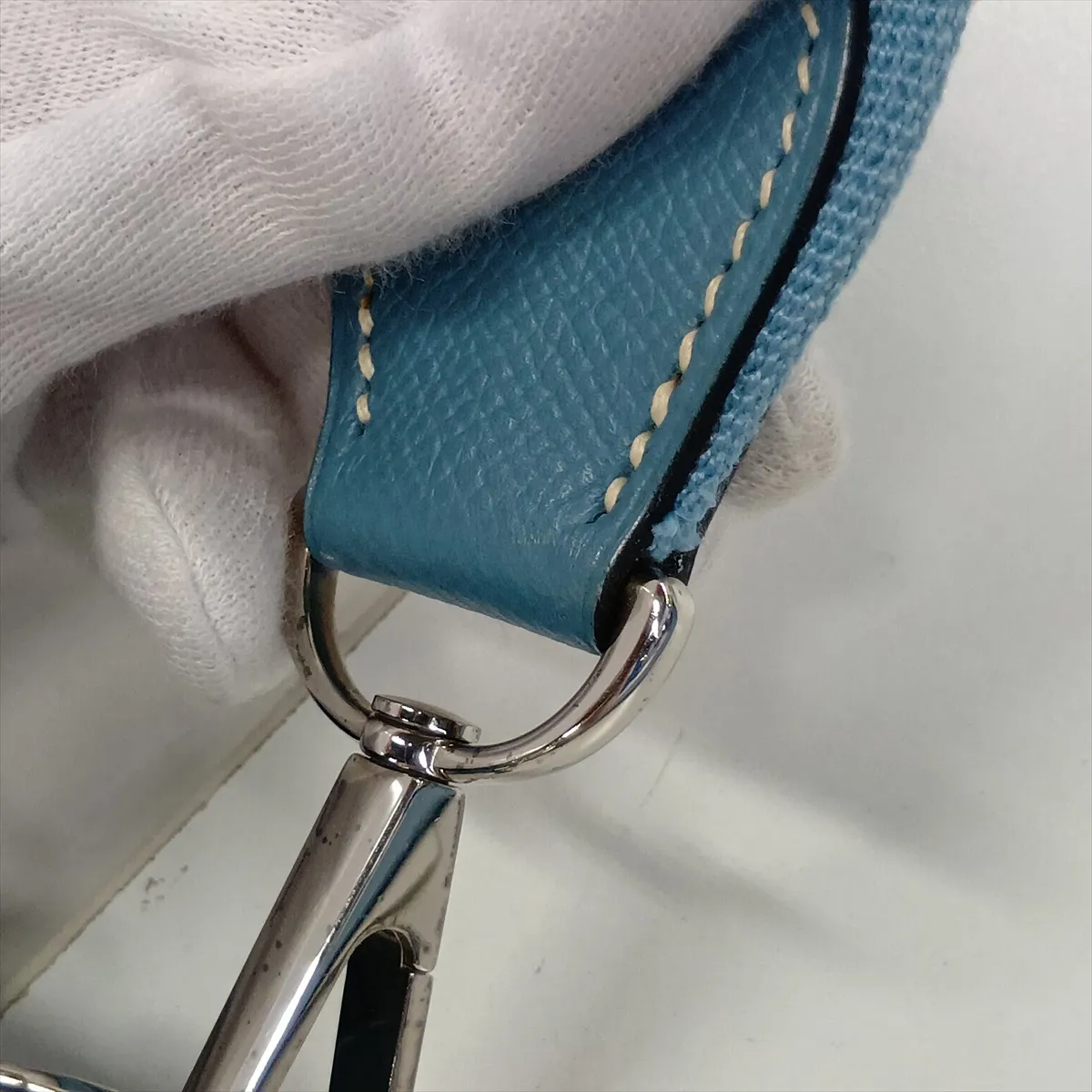 Evelyne 1 29 PM, Veau Epsom leather, Blue Jean color, Silver hardware, J: 2006 — view 13
