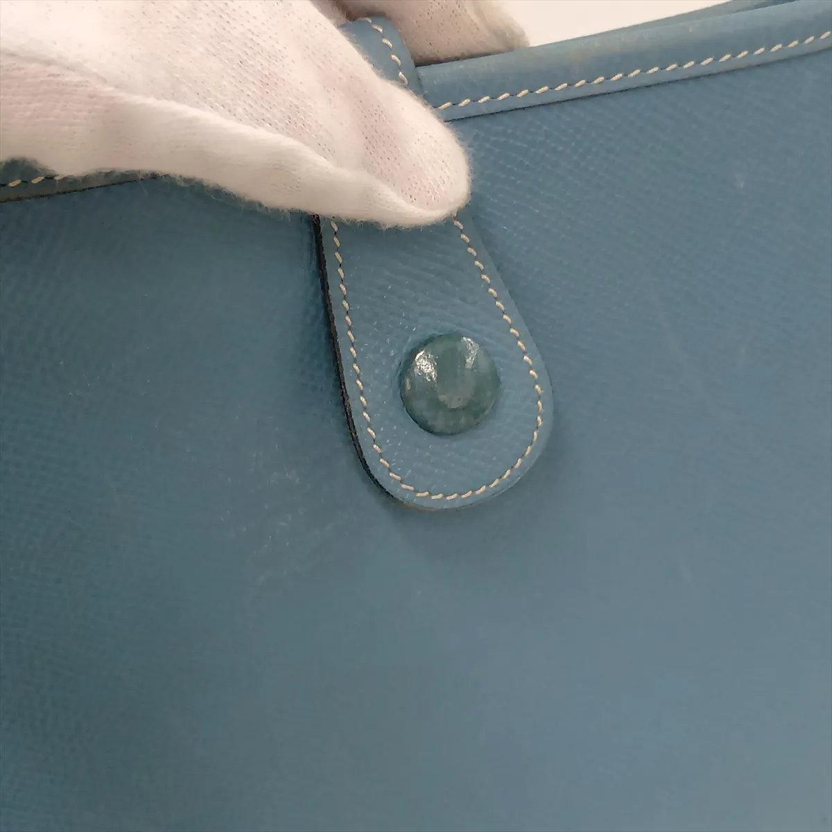 Evelyne 1 29 PM, Veau Epsom leather, Blue Jean color, Silver hardware, J: 2006 — view 9