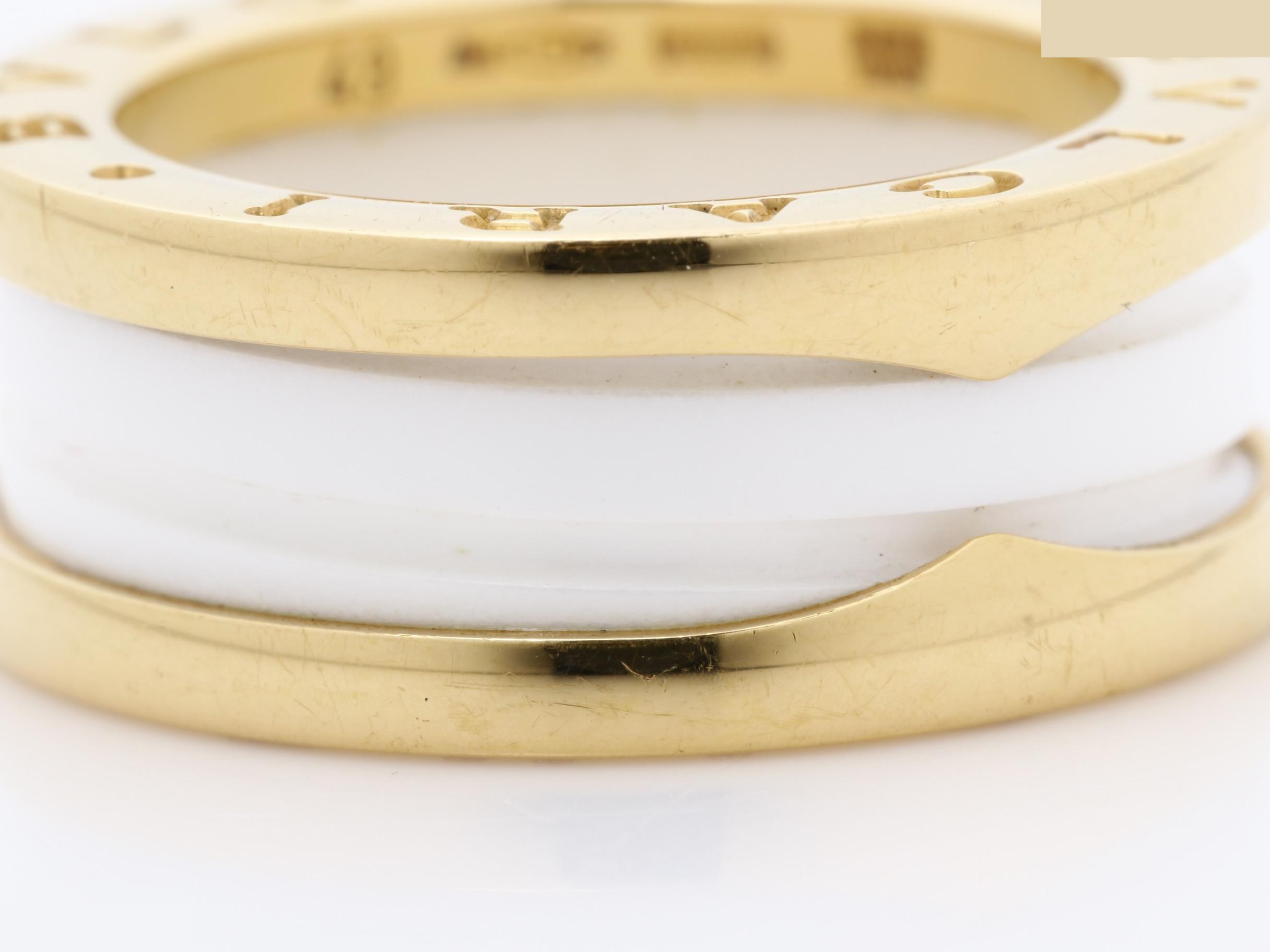 B.zero1 (precious metal) ring, 750PG, 8g, #49 hallmark. — view 2