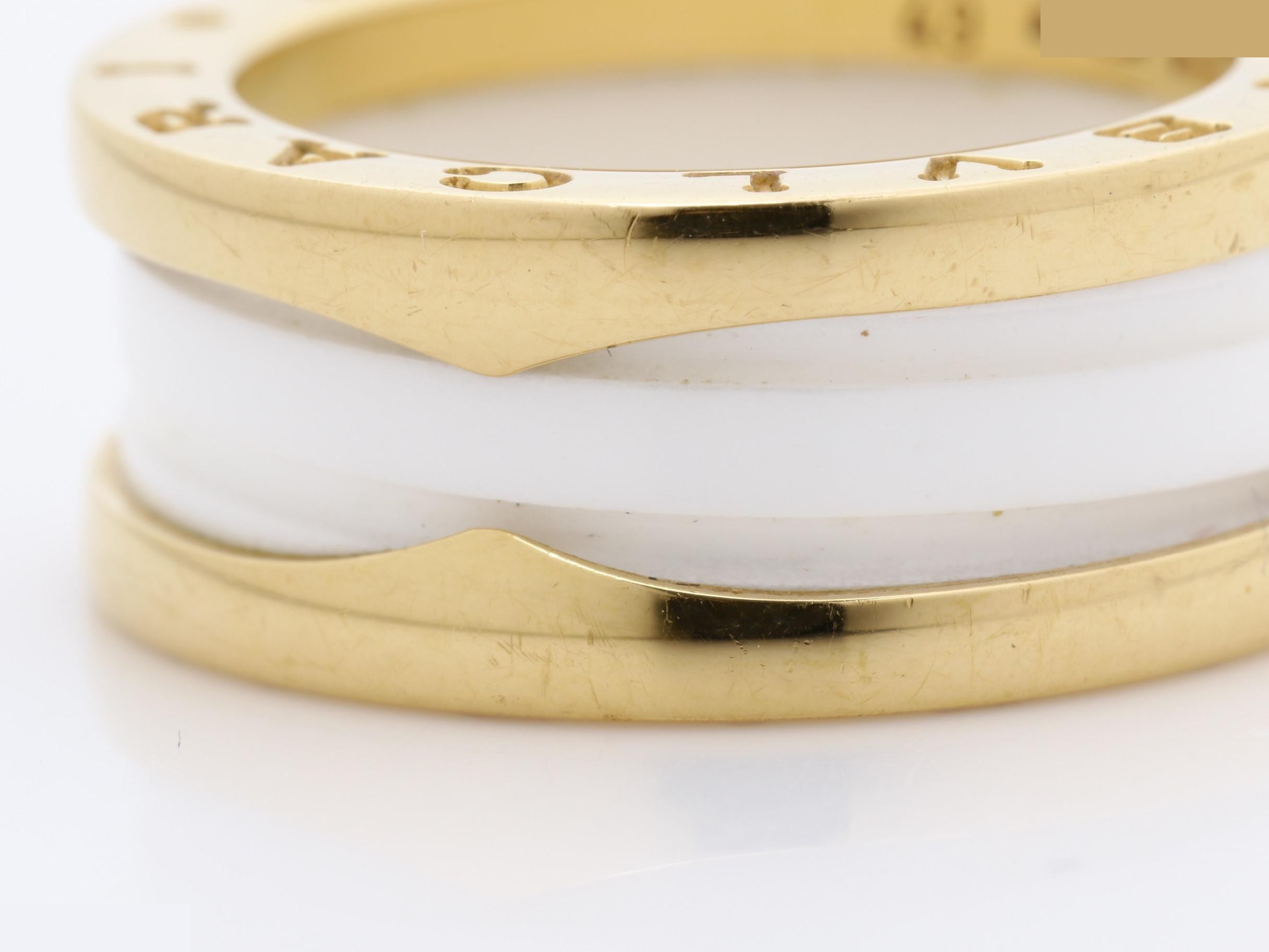 B.zero1 (precious metal) ring, 750PG, 8g, #49 hallmark. — view 3