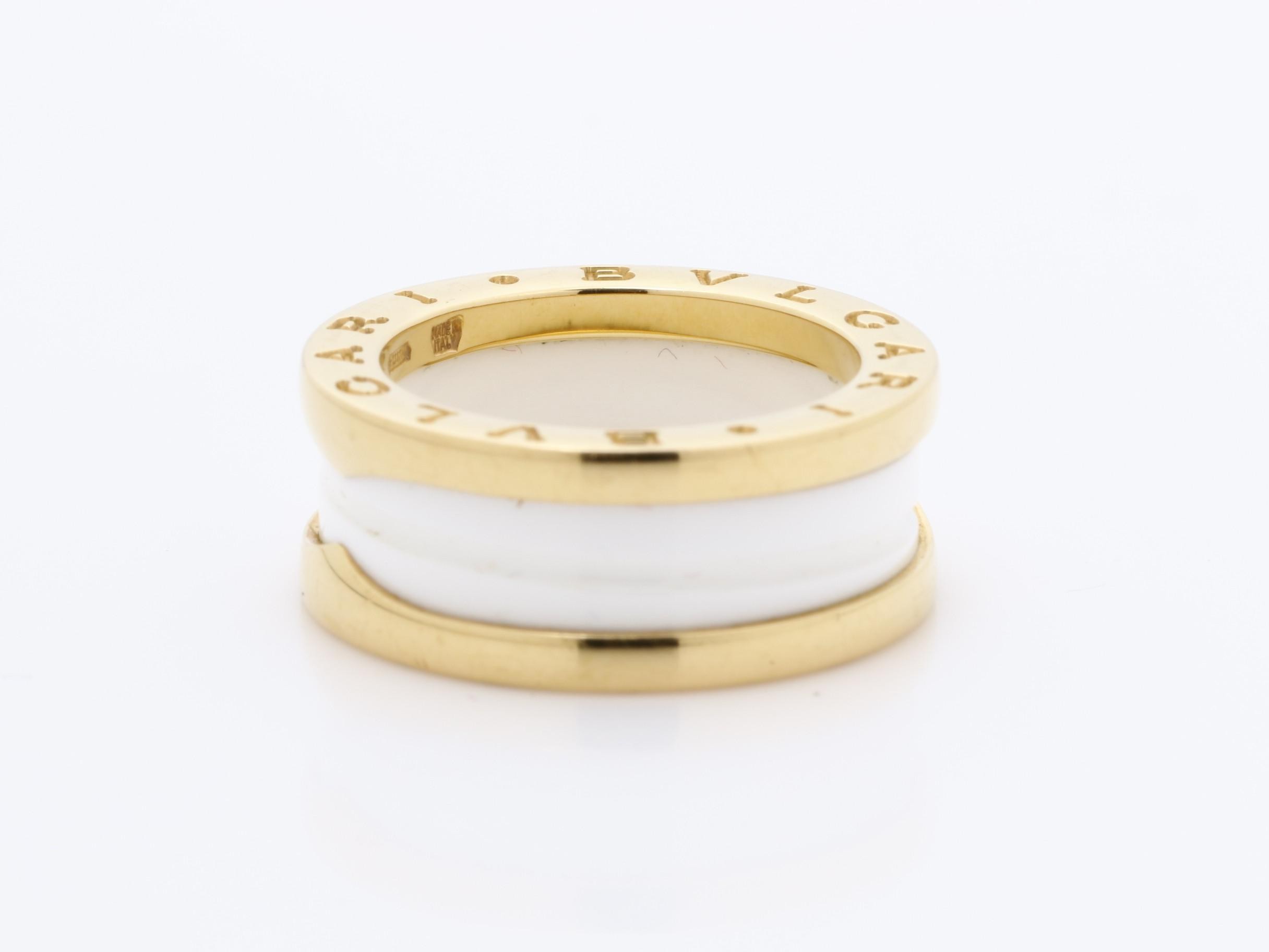 B.zero1 (precious metal) ring, 750PG, 8g, #49 hallmark. — view 4