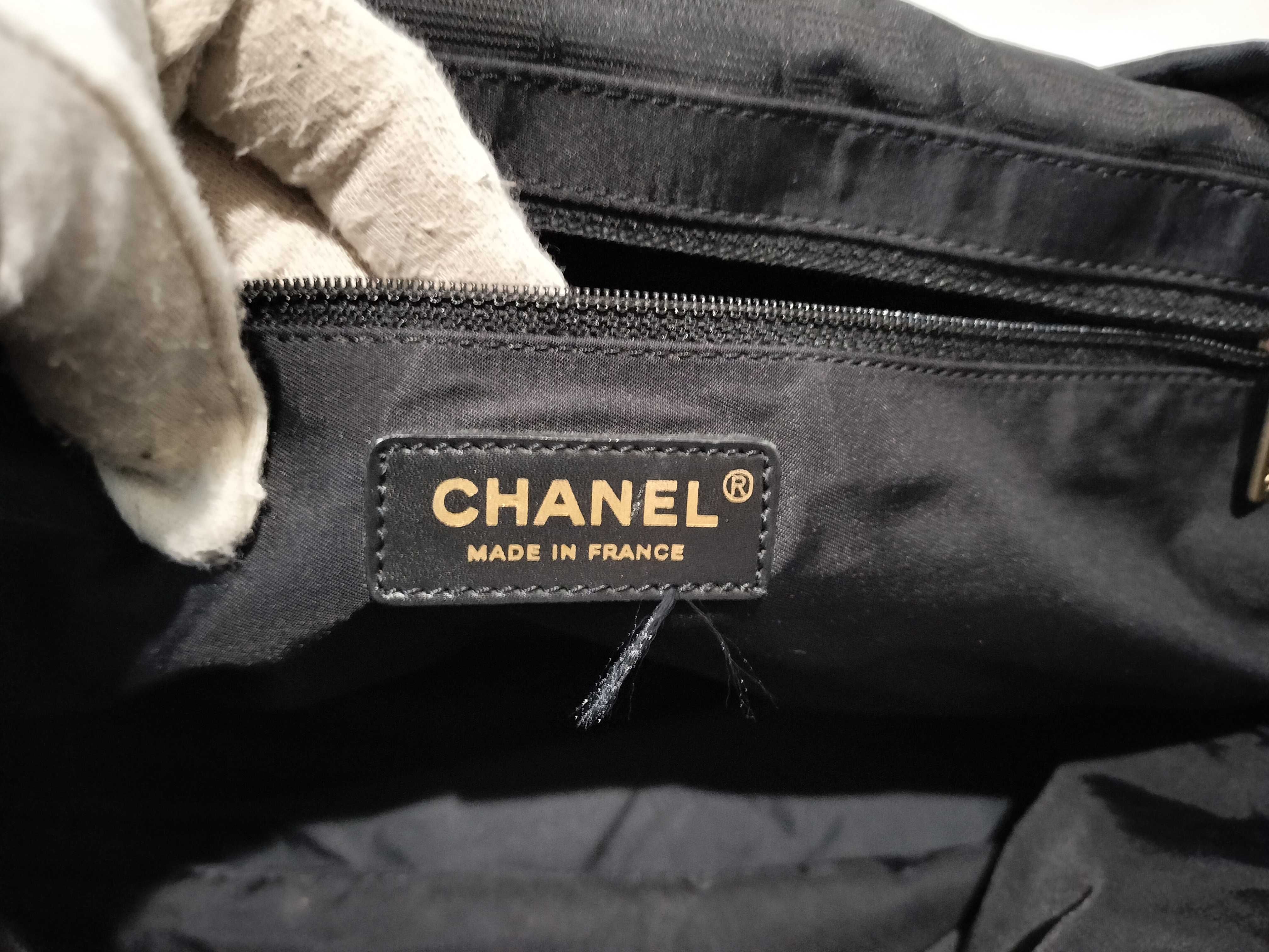 New Travel Line Nylon x Leather Tote Bag, Black Handbag — view 11