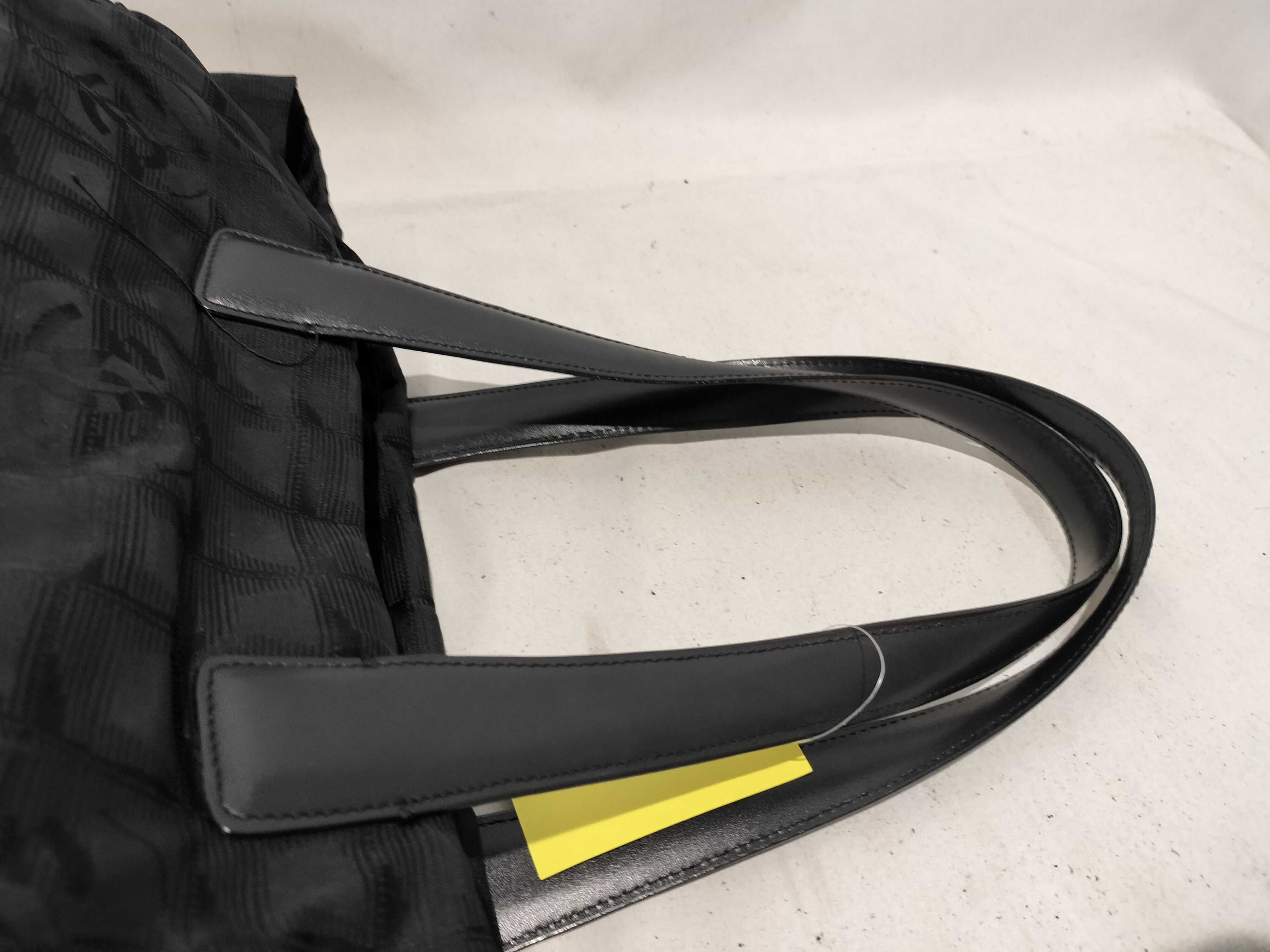 New Travel Line Nylon x Leather Tote Bag, Black Handbag — view 3