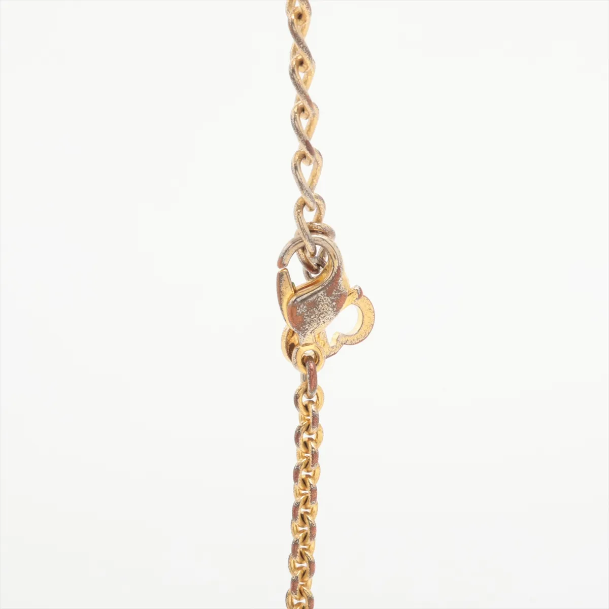 logo necklace, GP gold. Shows signs of wear, — view 3
