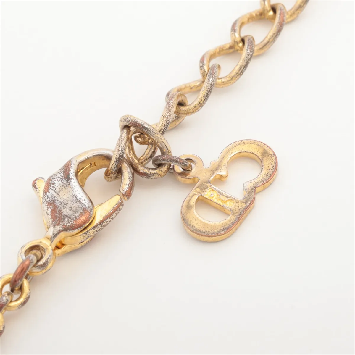 logo necklace, GP gold. Shows signs of wear, — view 4
