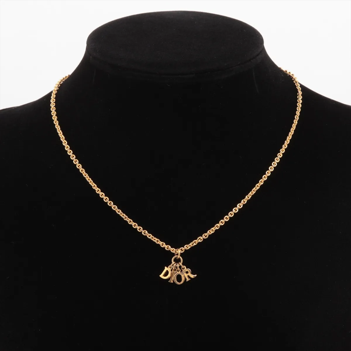 logo necklace, GP gold. Shows signs of wear, — view 5