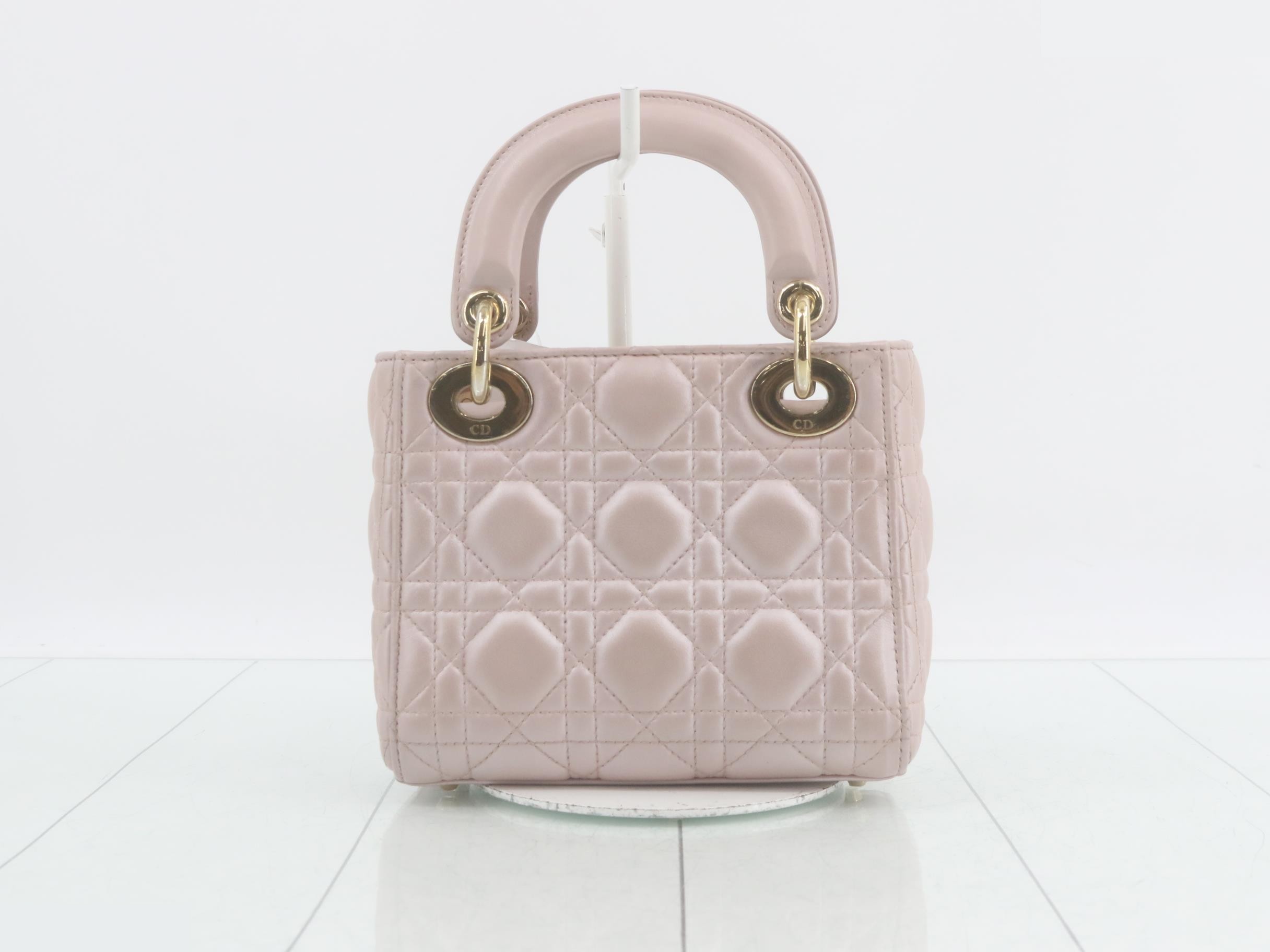 Lady Dior Cannage Lamb 2-Way Handbag — view 2