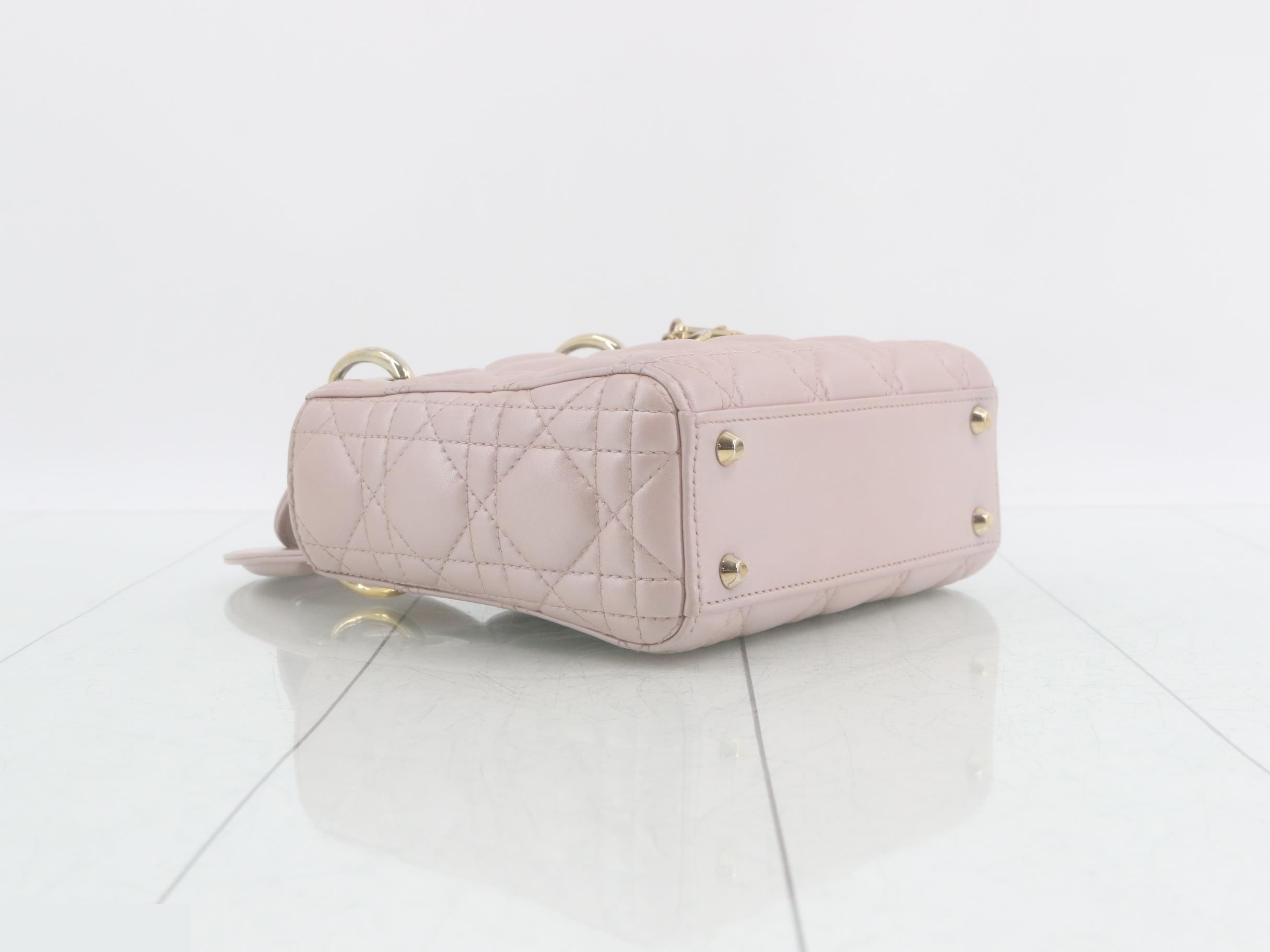 Lady Dior Cannage Lamb 2-Way Handbag — view 5